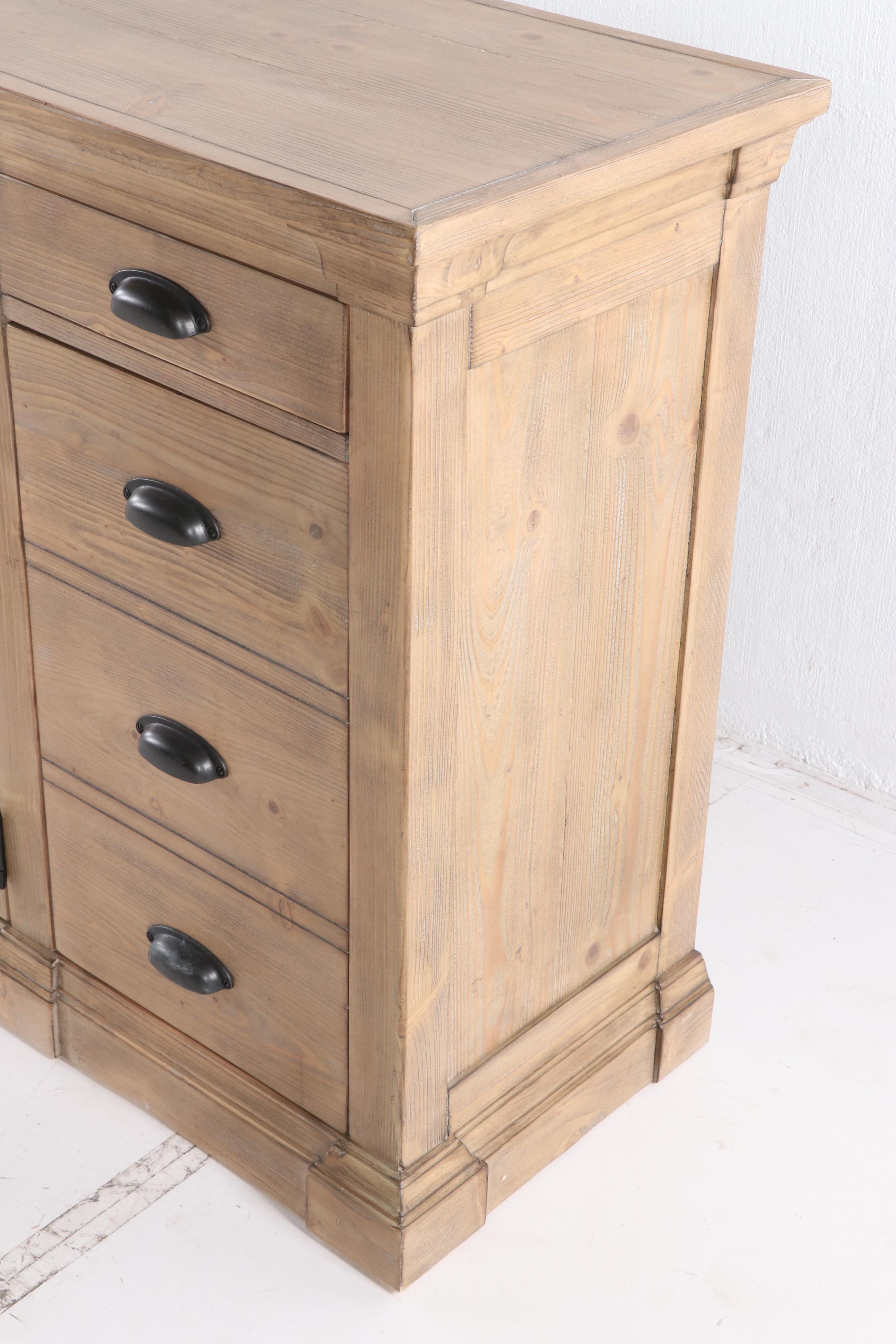 Contemporary Pottery Barn Lucca Dining Collection Salvaged Pine Buffet