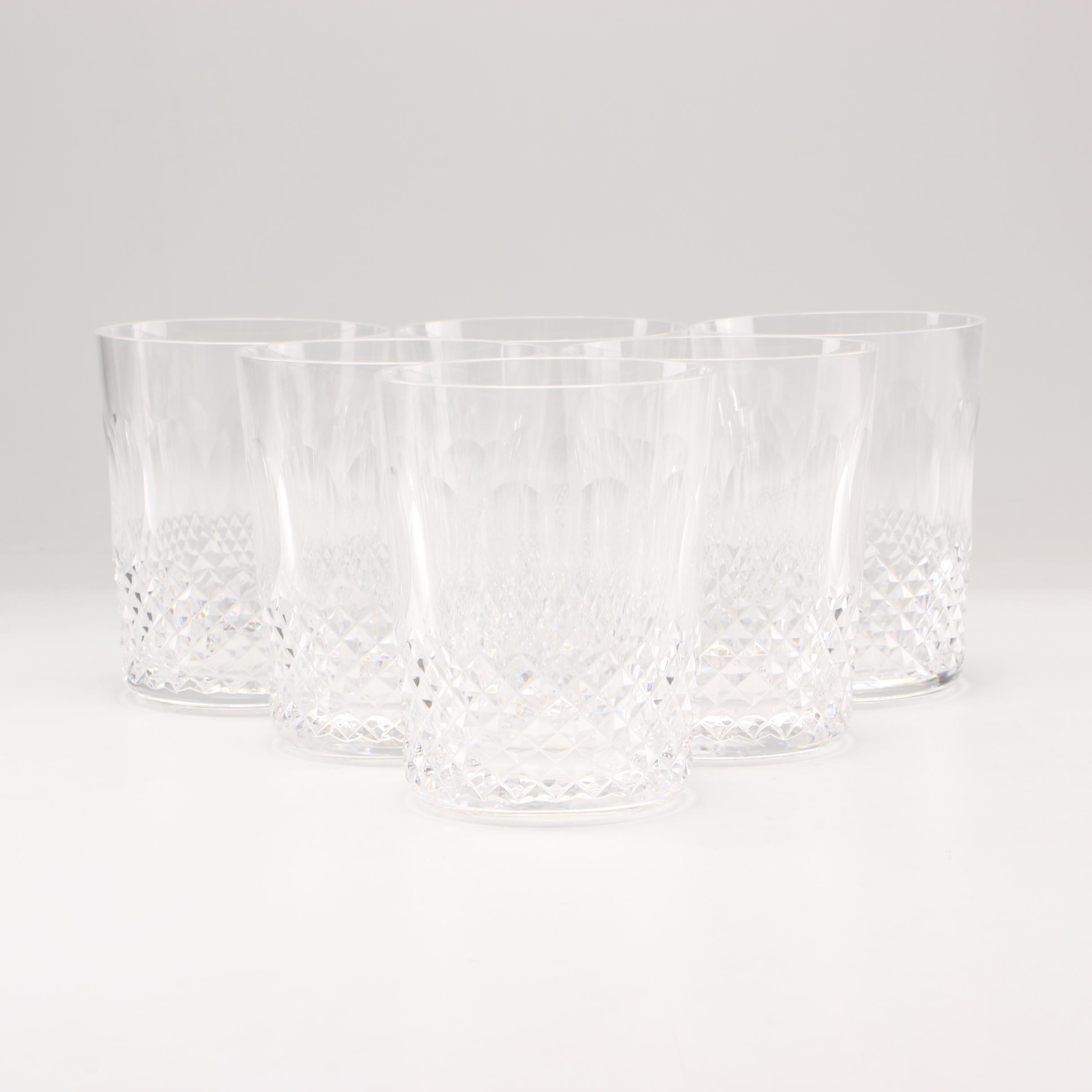 Waterford "Colleen Short Stem" Crystal Double Old Fashioned Glasses