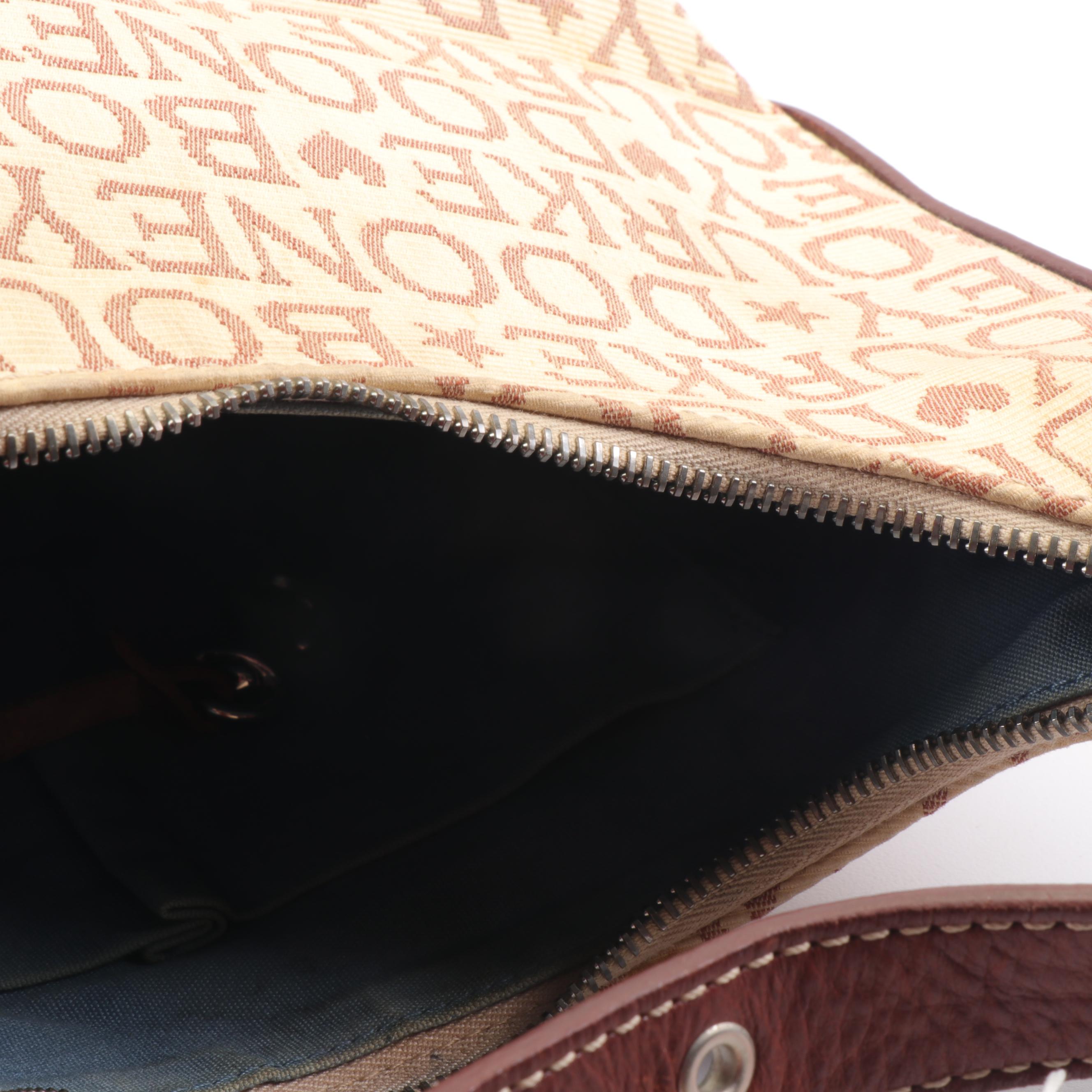 Dooney & Bourke Signature Canvas Hearts and Stars Shoulder Bag With Leather Trim