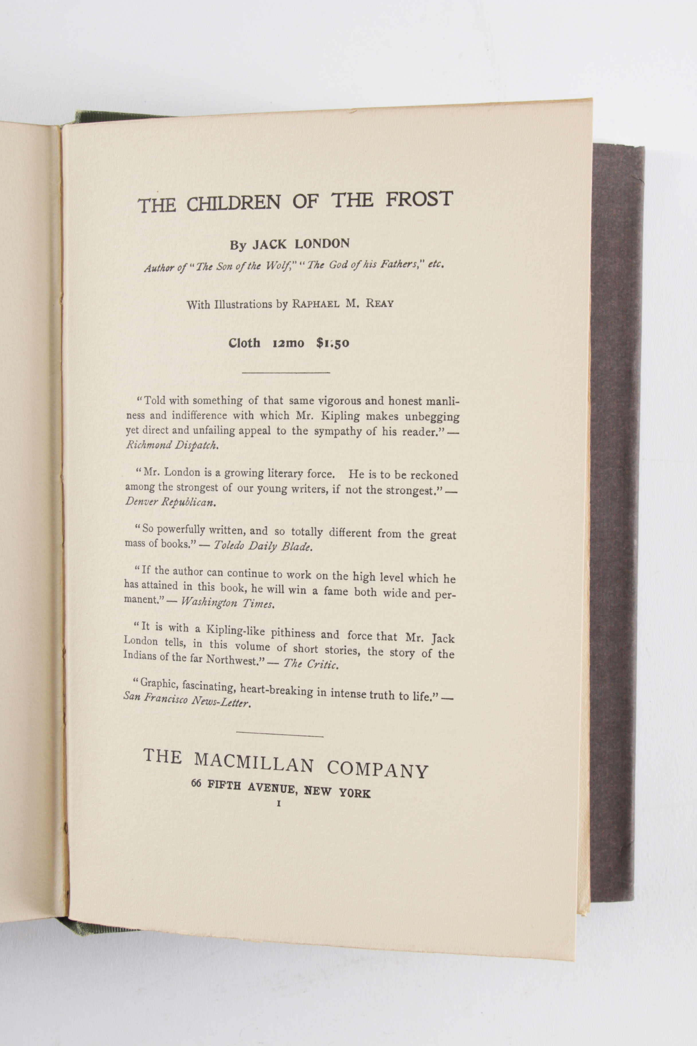 First Edition "Call of the Wild" by Jack London with Signed Check