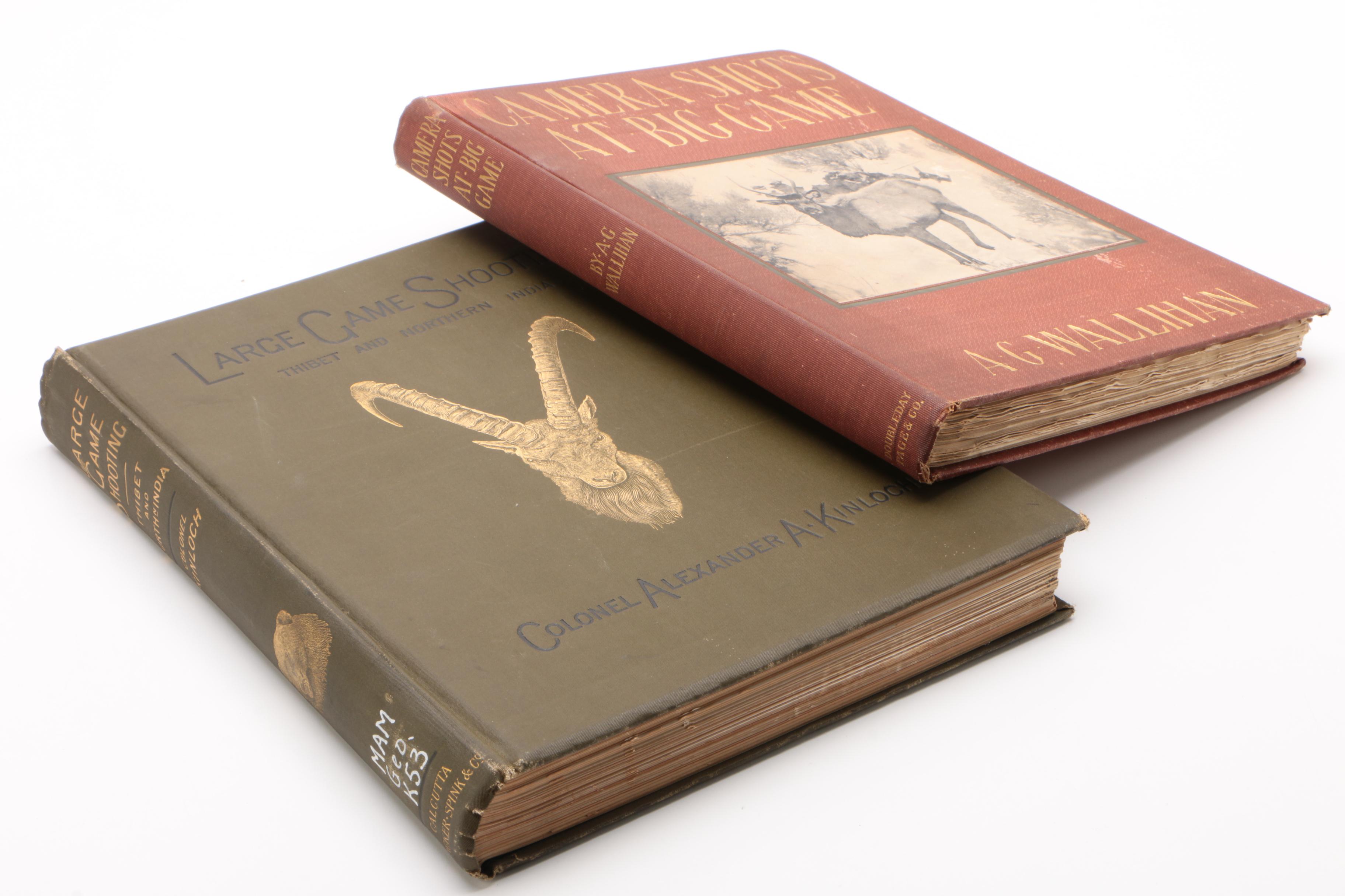 Big Game Photography and Hunting Books including "Camera Shots at Big Game"