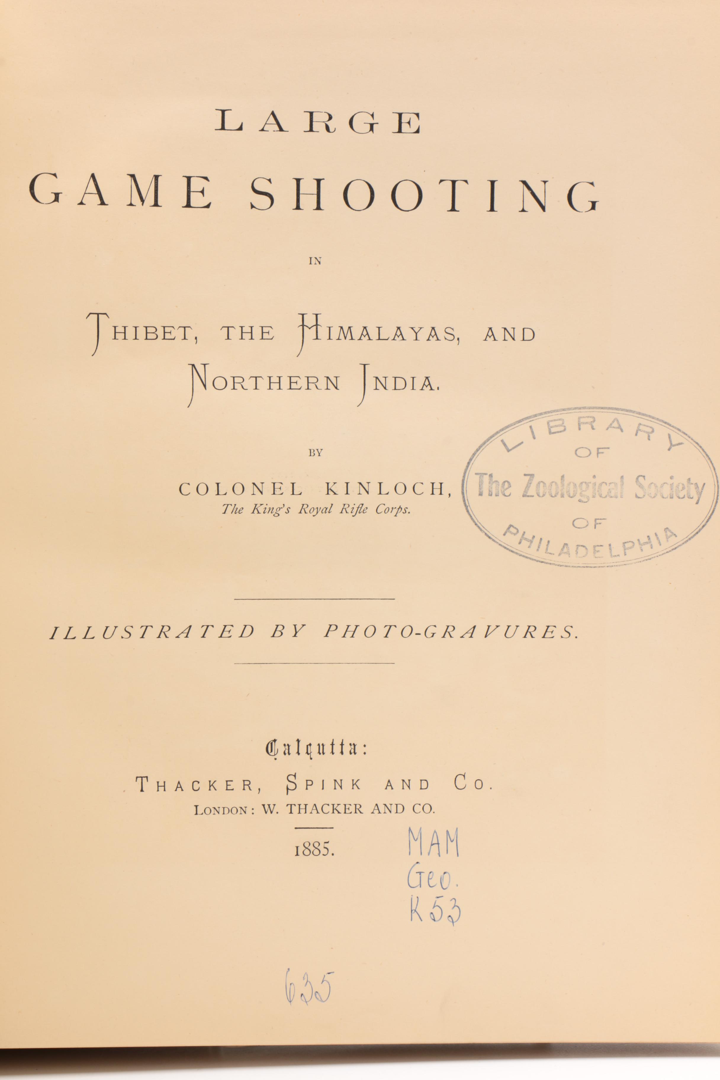 Big Game Photography and Hunting Books including "Camera Shots at Big Game"