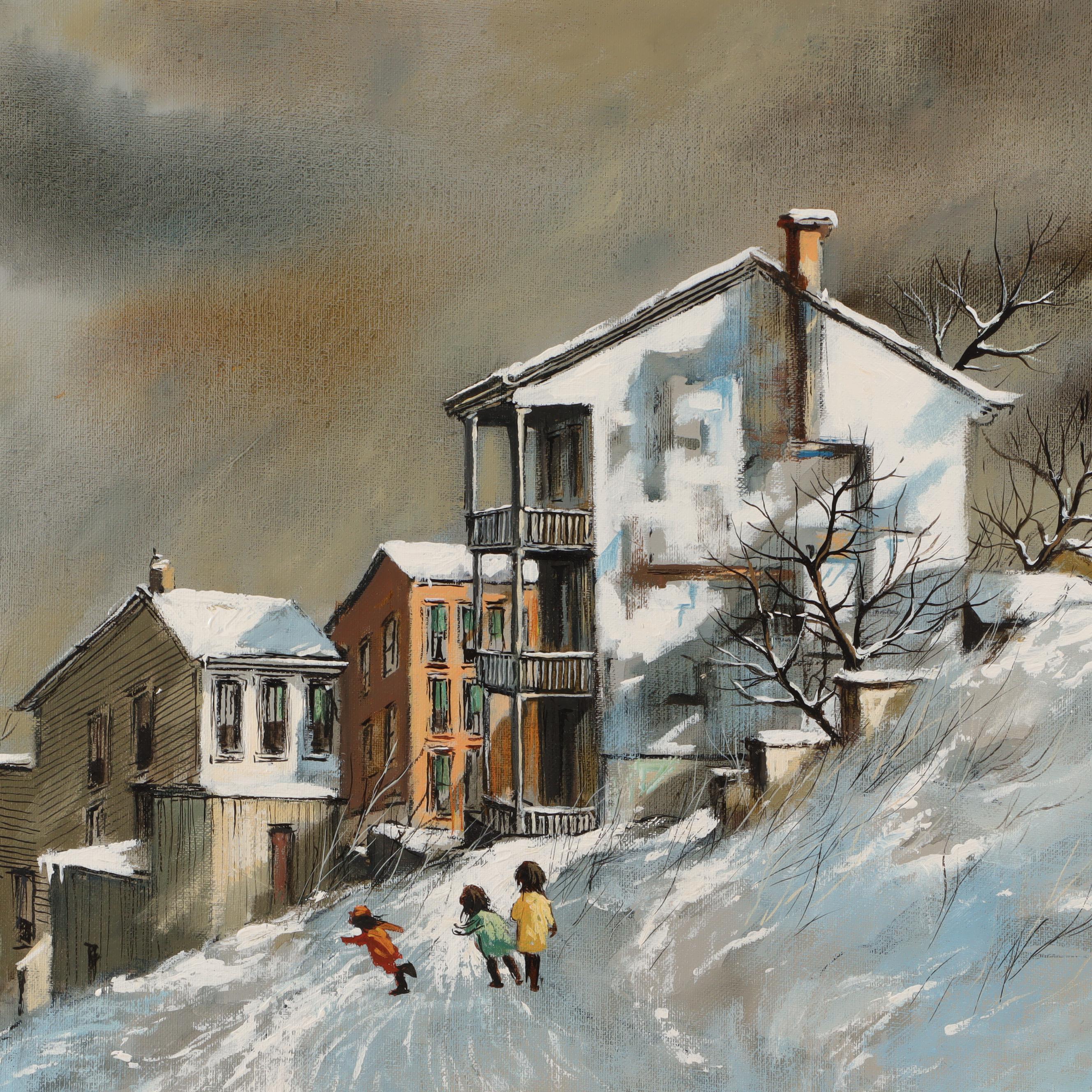 Robert Fabe Oil Painting "December Day"