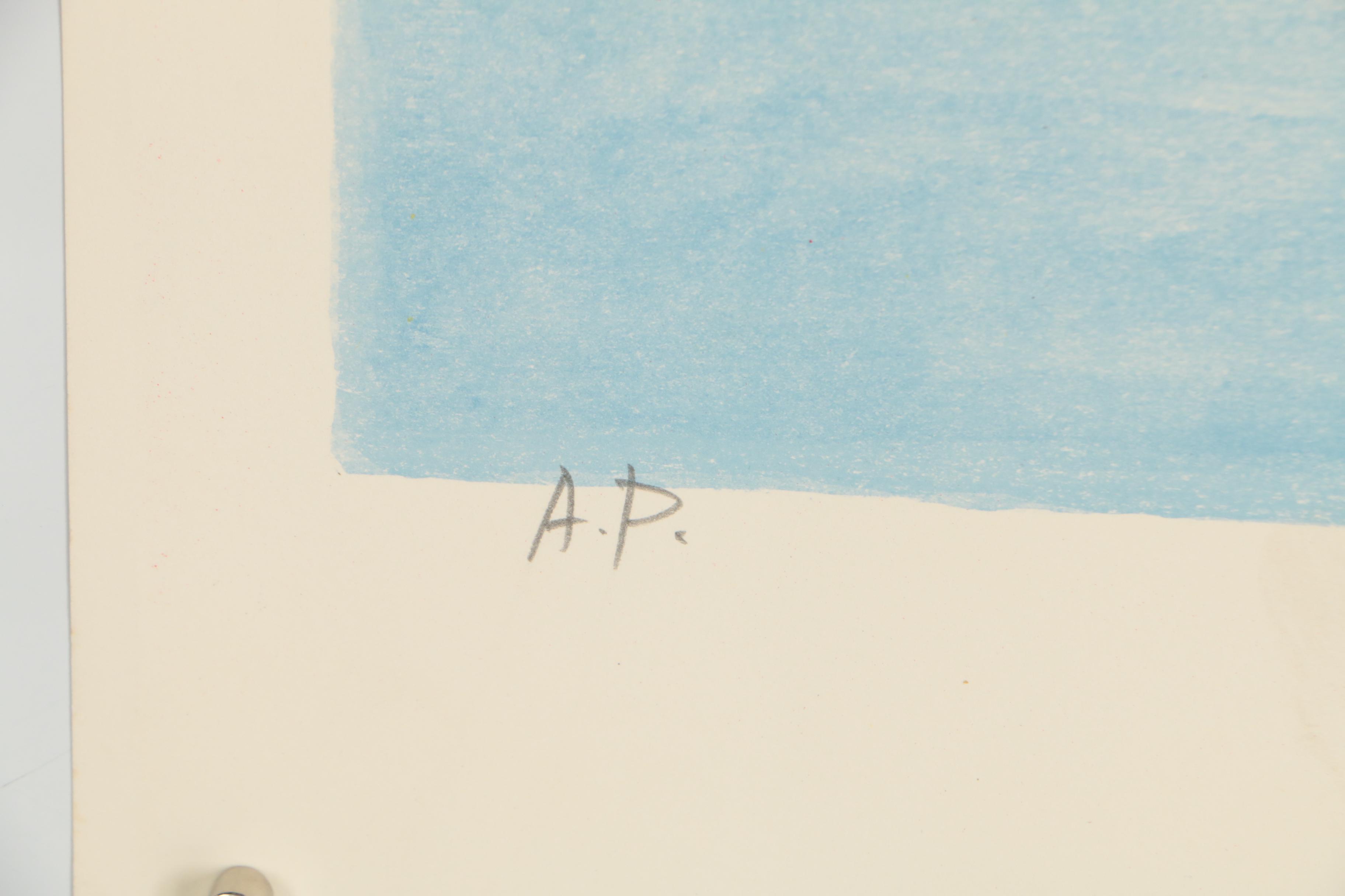 Don Whitlock Color Lithograph of Harbor Scene