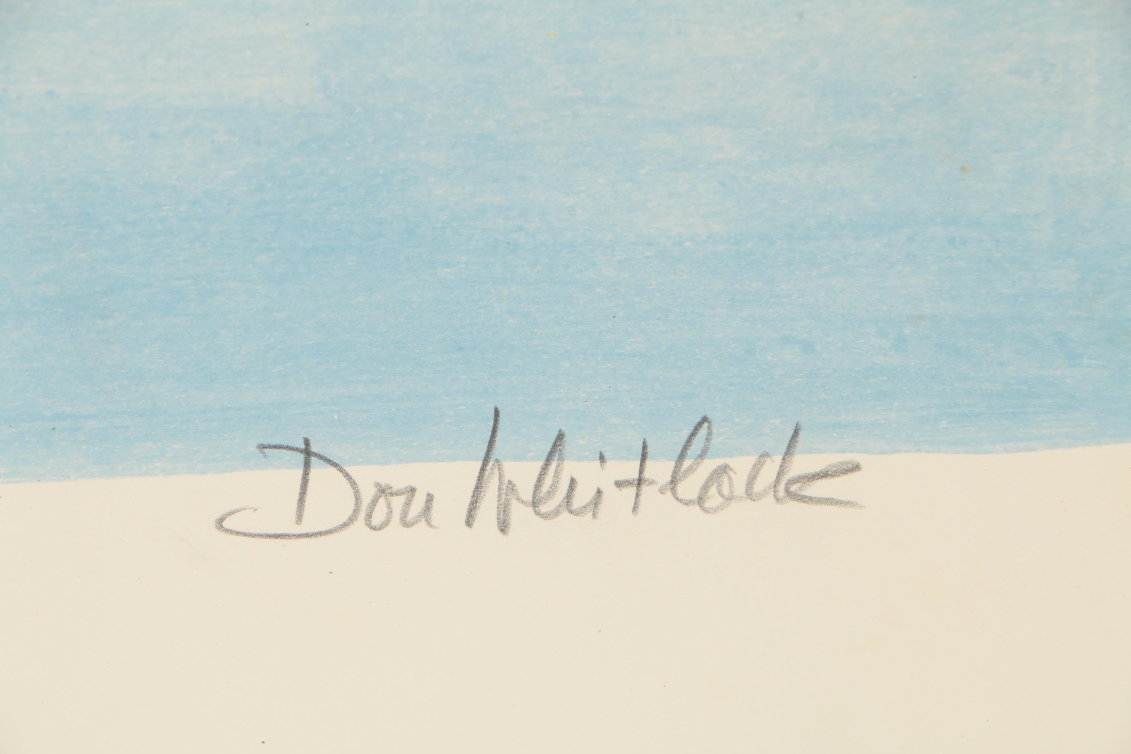 Don Whitlock Color Lithograph of Harbor Scene