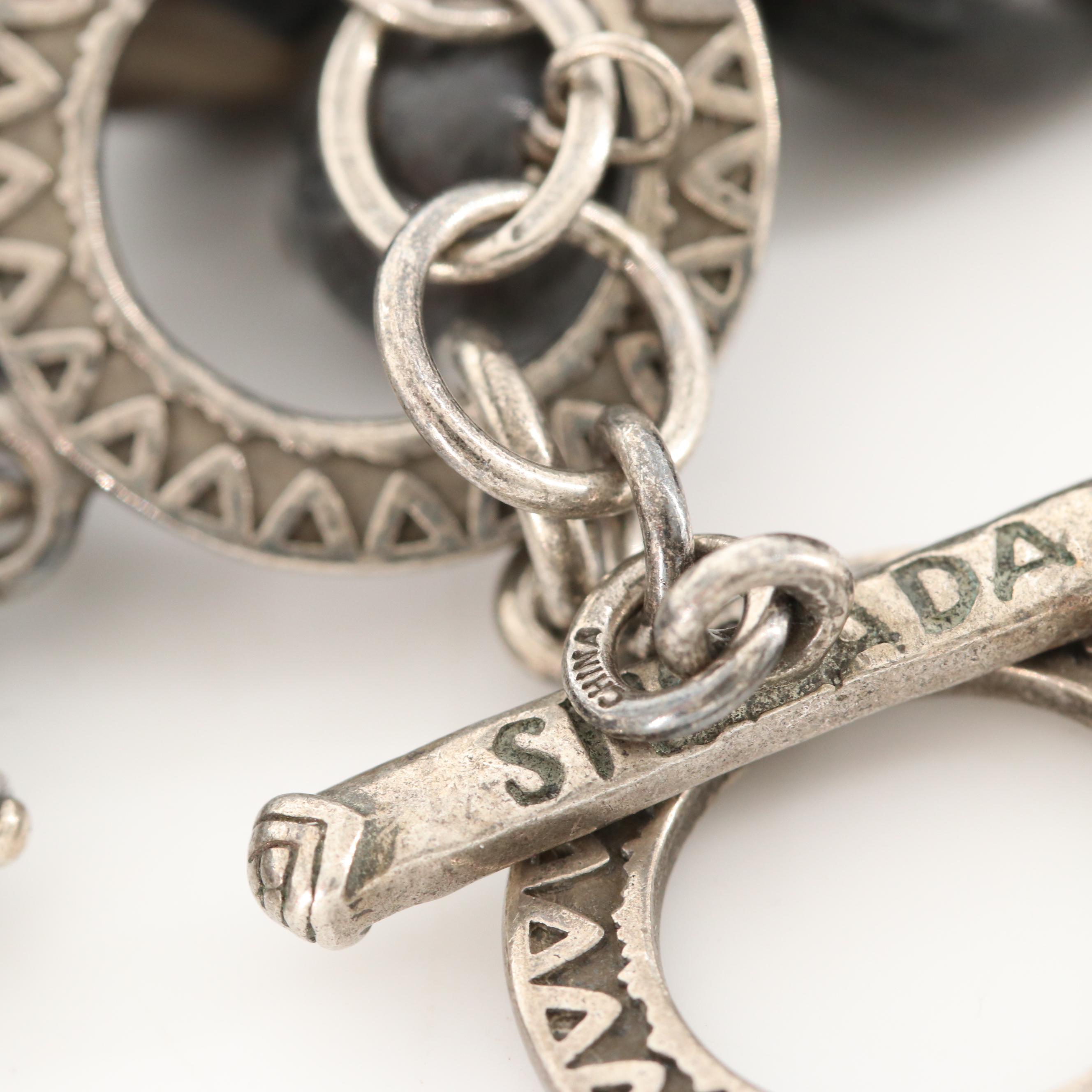 Silpada Sterling Silver Multi-Gemstone "Cha Cha" Adjustable Length Bracelet