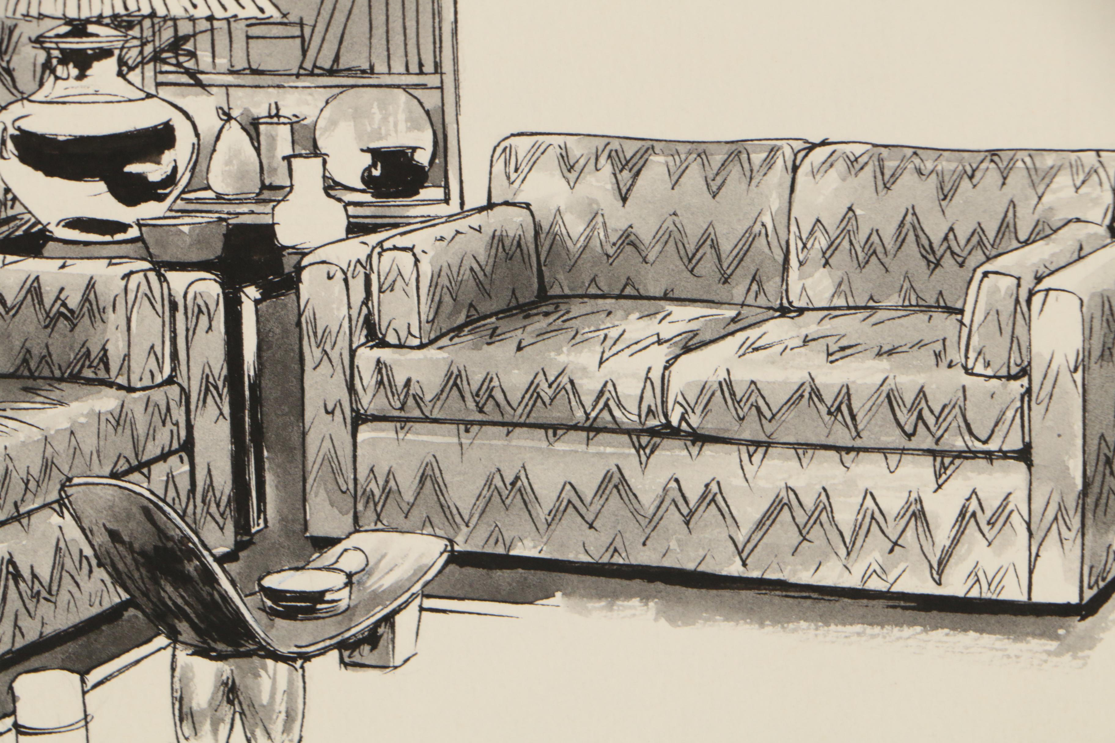 Max Walter Furniture Design Illustrations for W. & J. Sloane