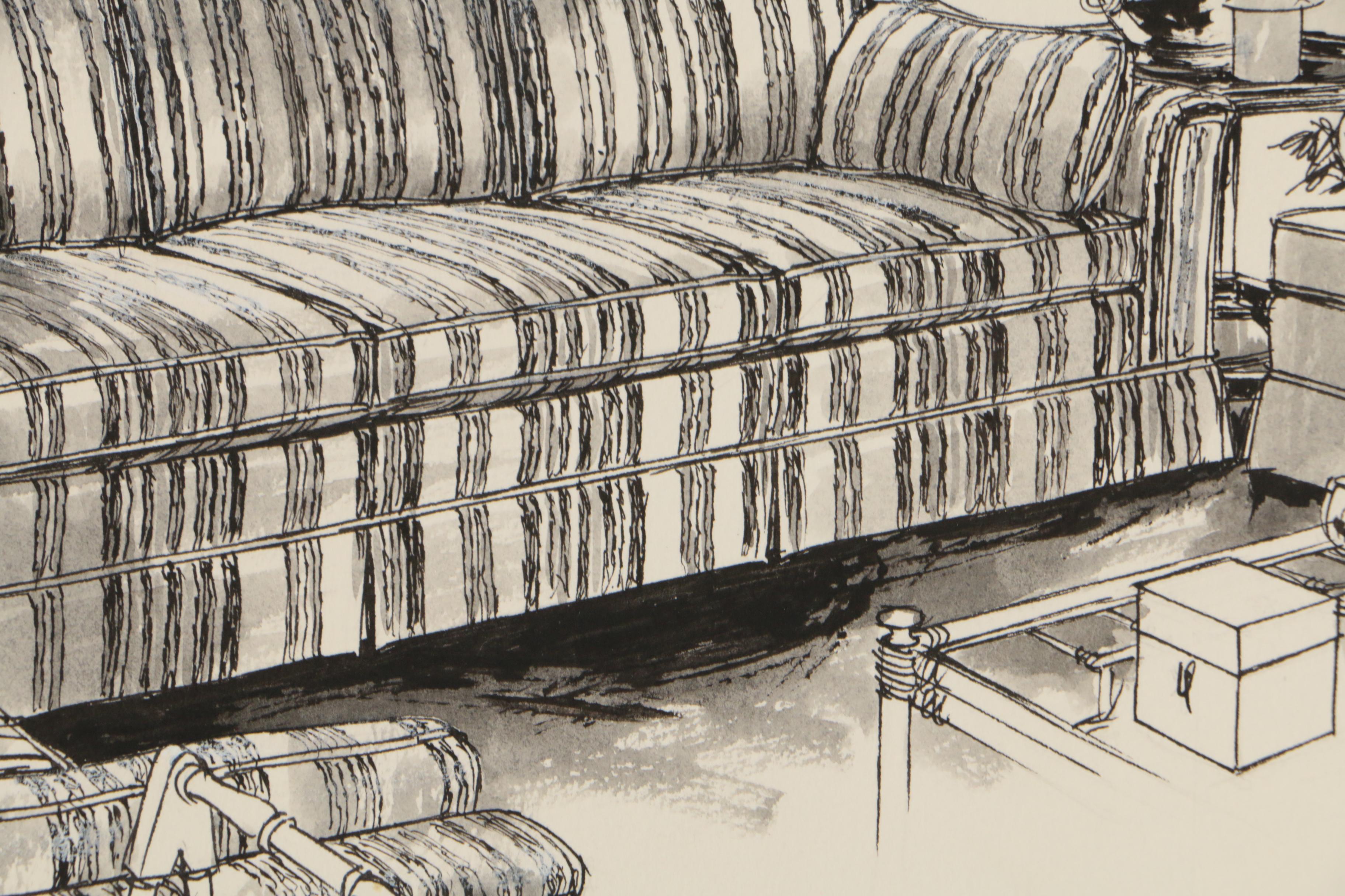 Max Walter Furniture Design Illustrations for W. & J. Sloane