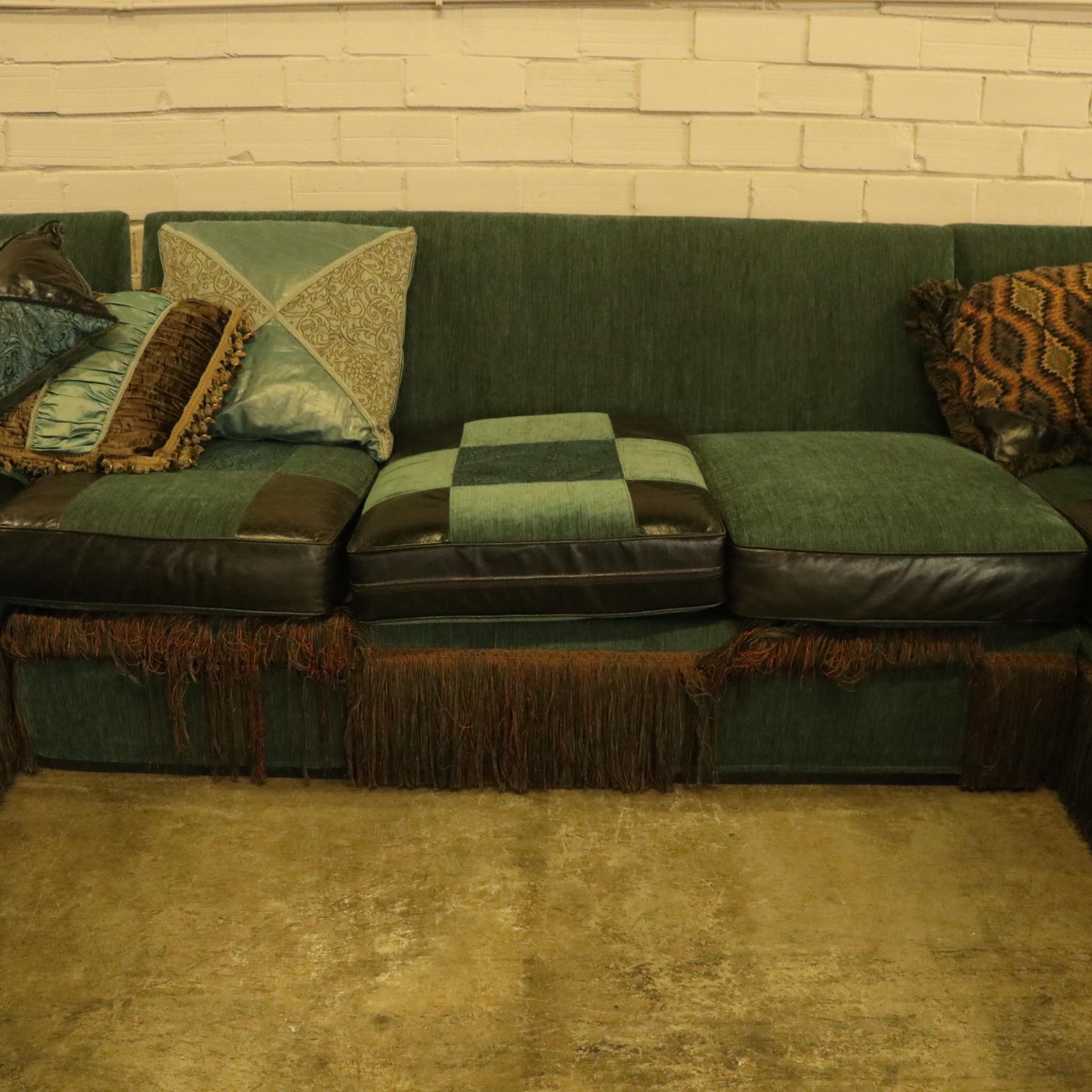 Paul Robert Leather Patchwork Sectional Sofa