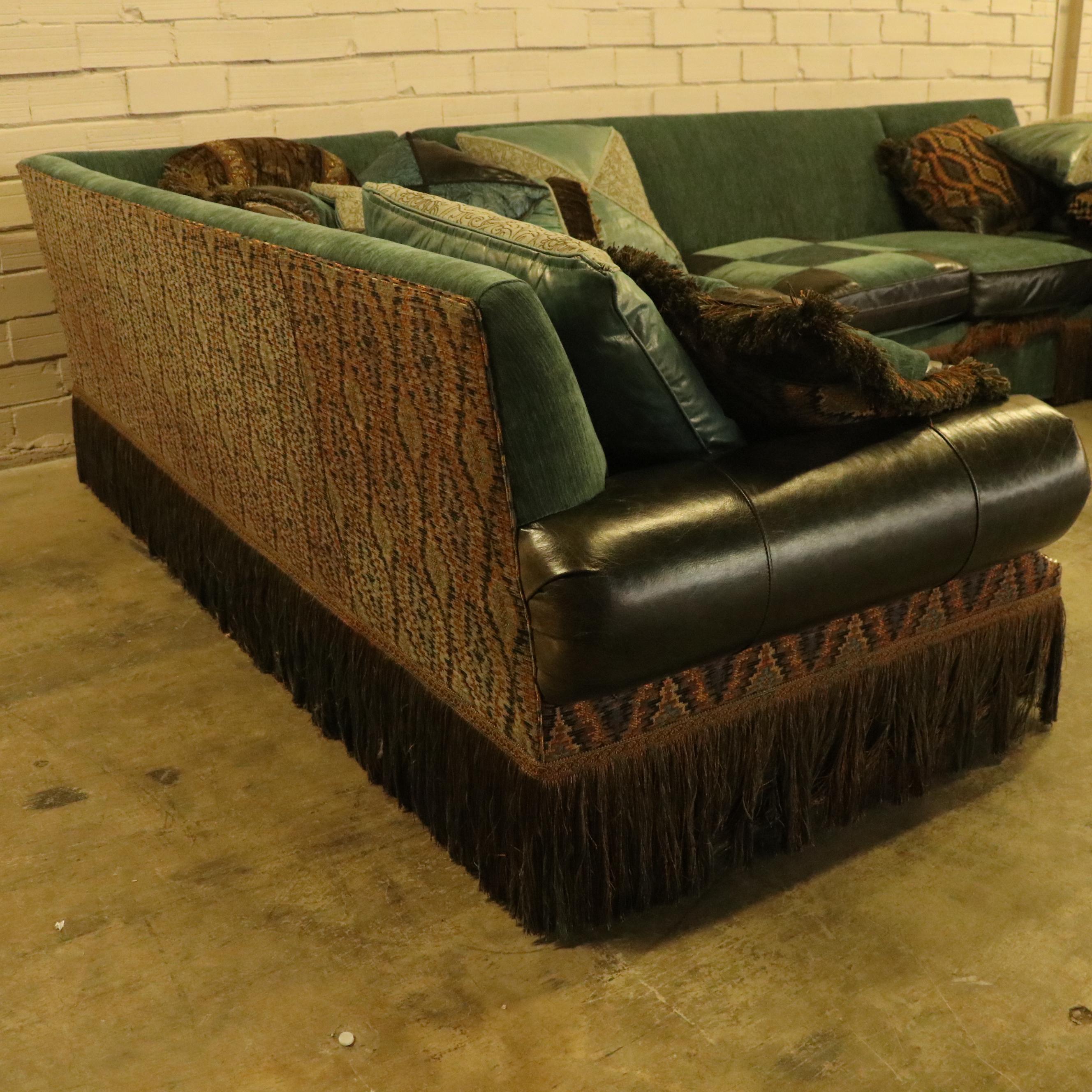 Paul Robert Leather Patchwork Sectional Sofa