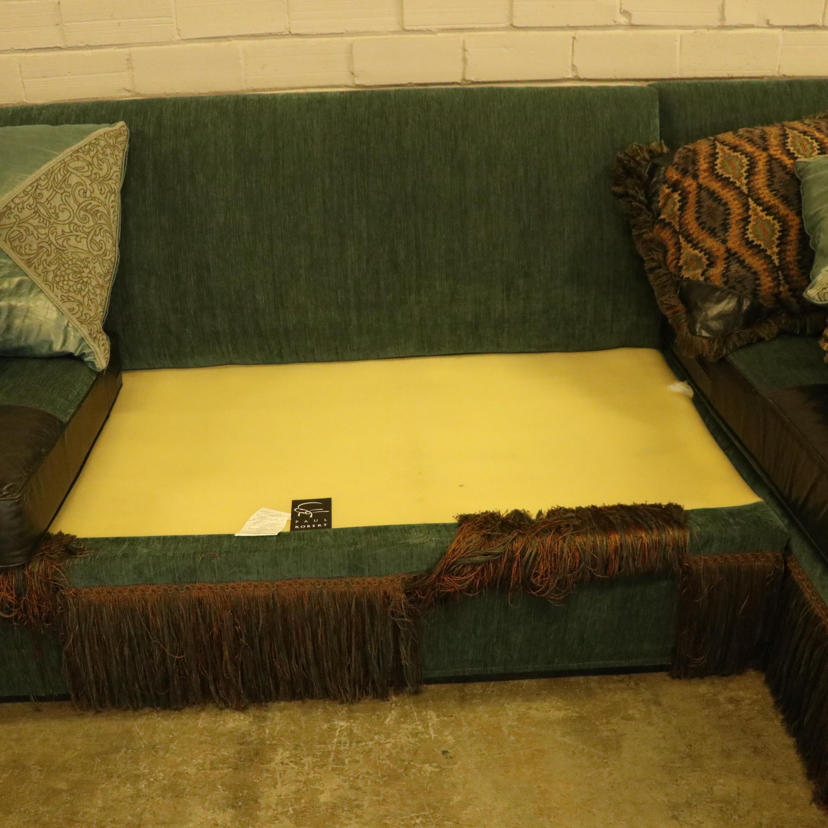 Paul Robert Leather Patchwork Sectional Sofa