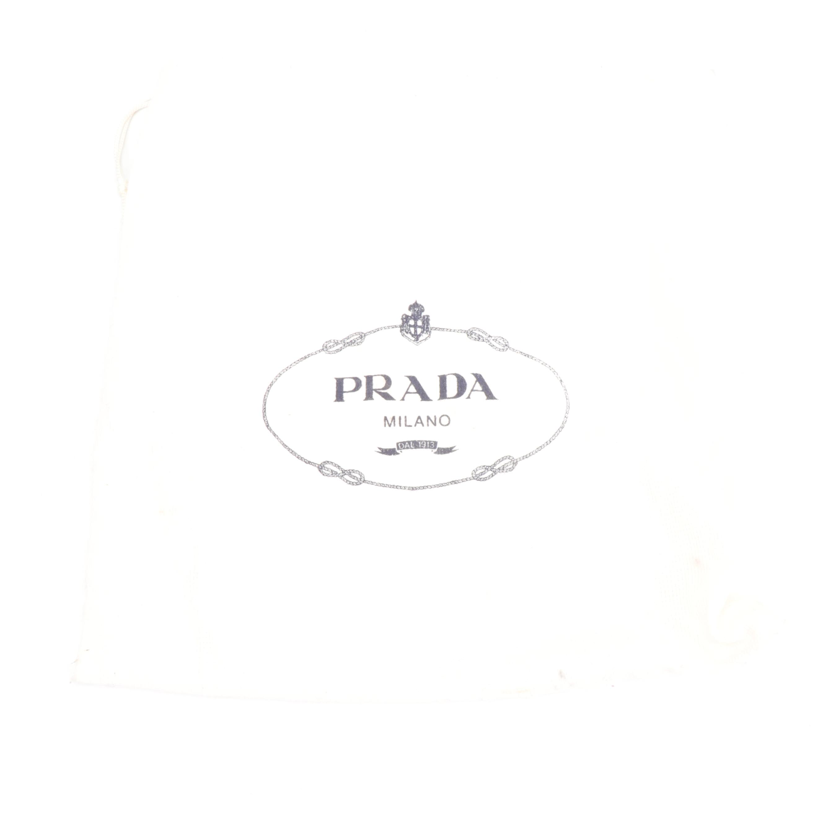 Prada Black Tessuto Nylon and Leather Shoulder Bag