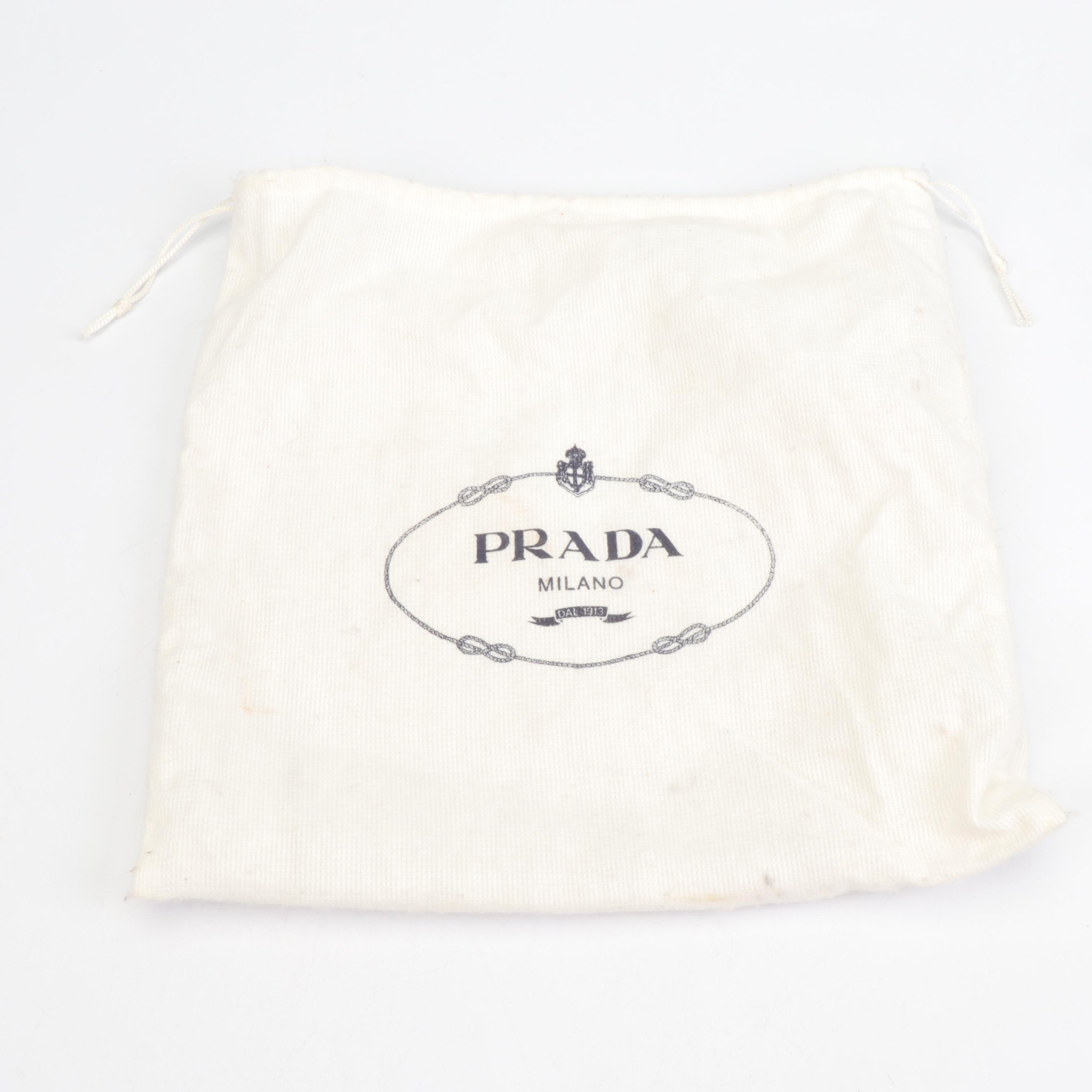 Prada Black Tessuto Nylon and Leather Shoulder Bag