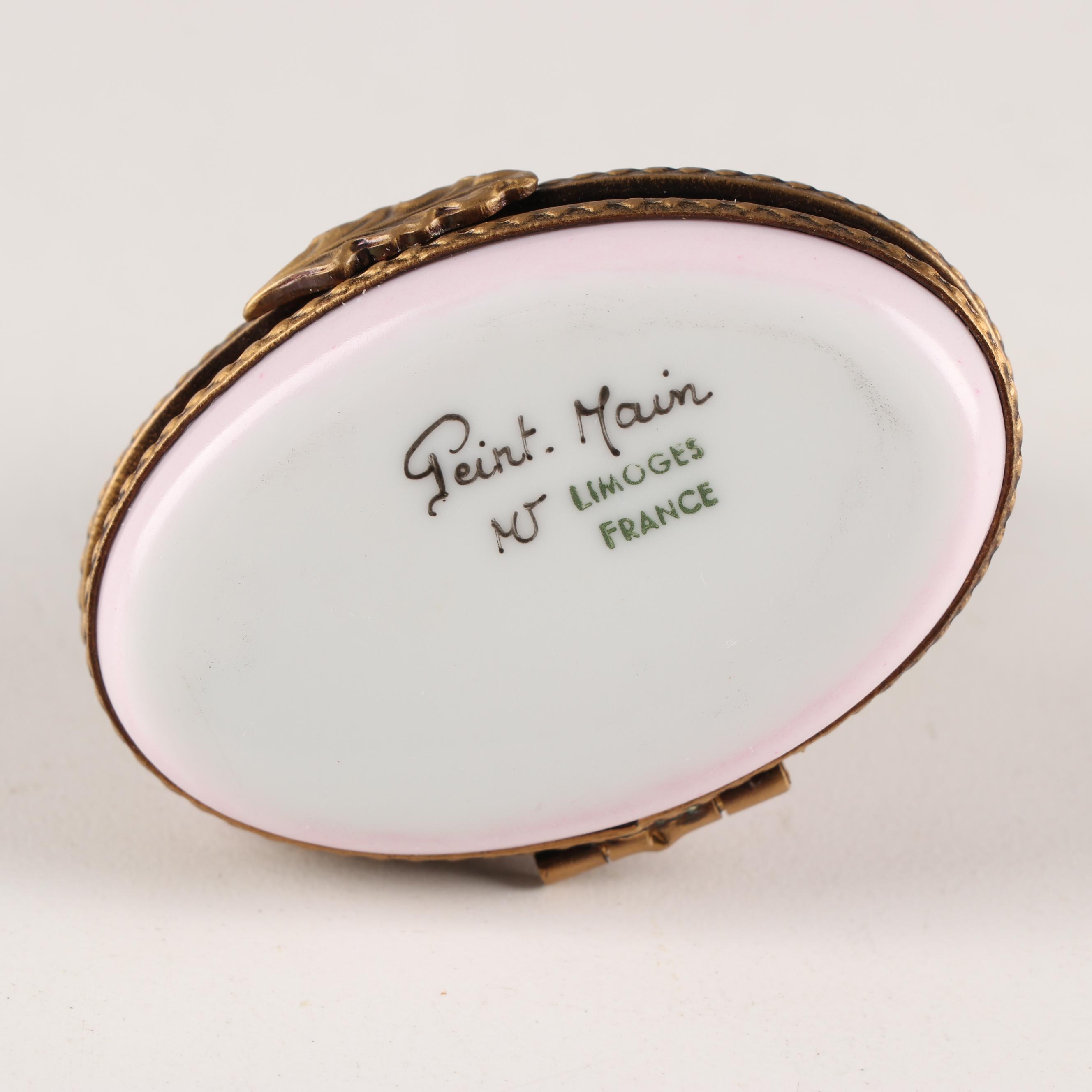 Limoges Hand-Painted Porcelain Frog Trinket Box