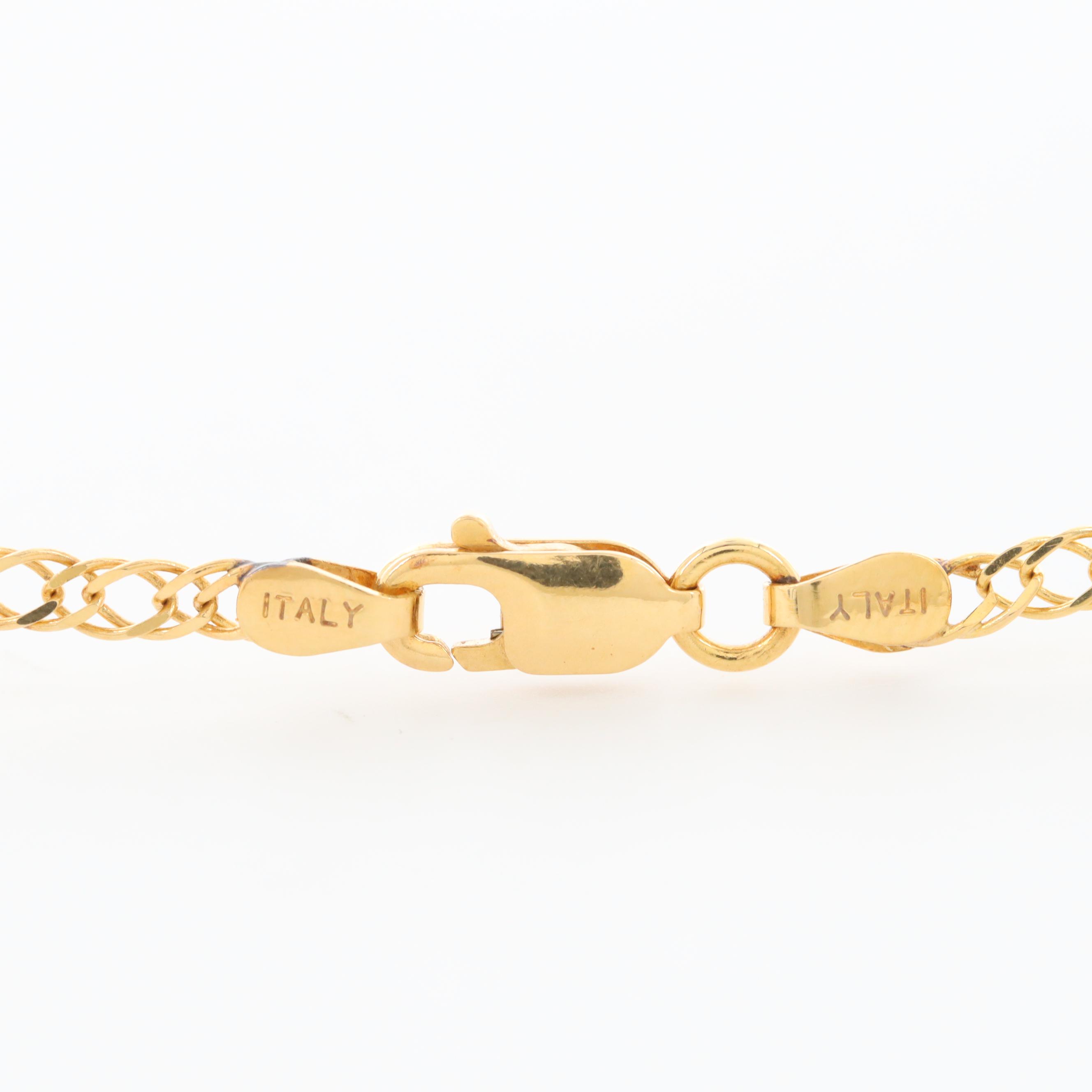 18K Yellow Gold Double Link Curb Chain