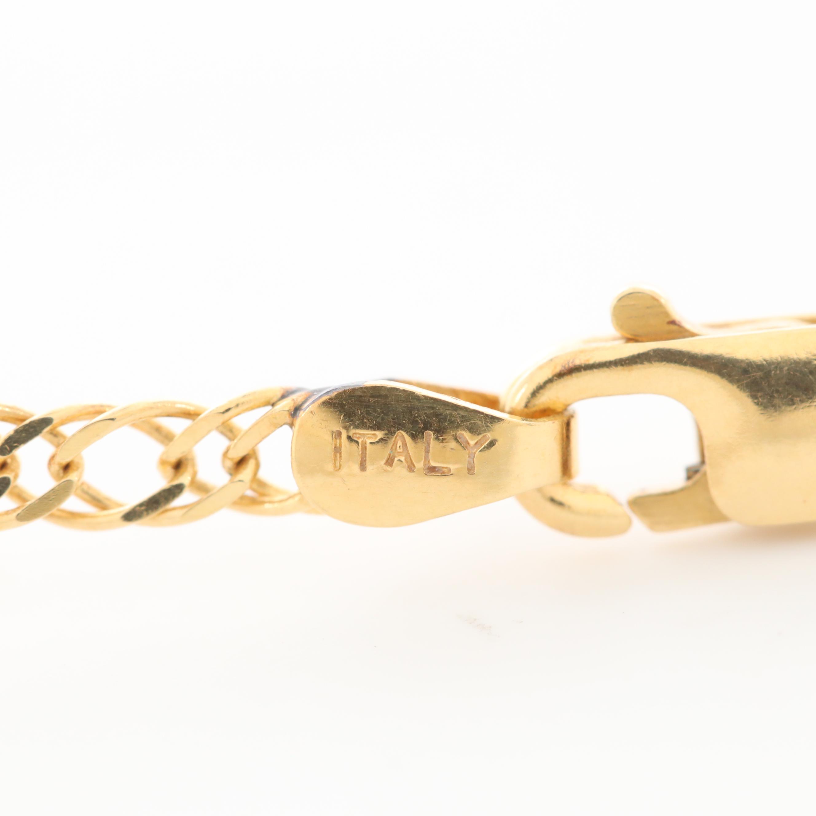 18K Yellow Gold Double Link Curb Chain