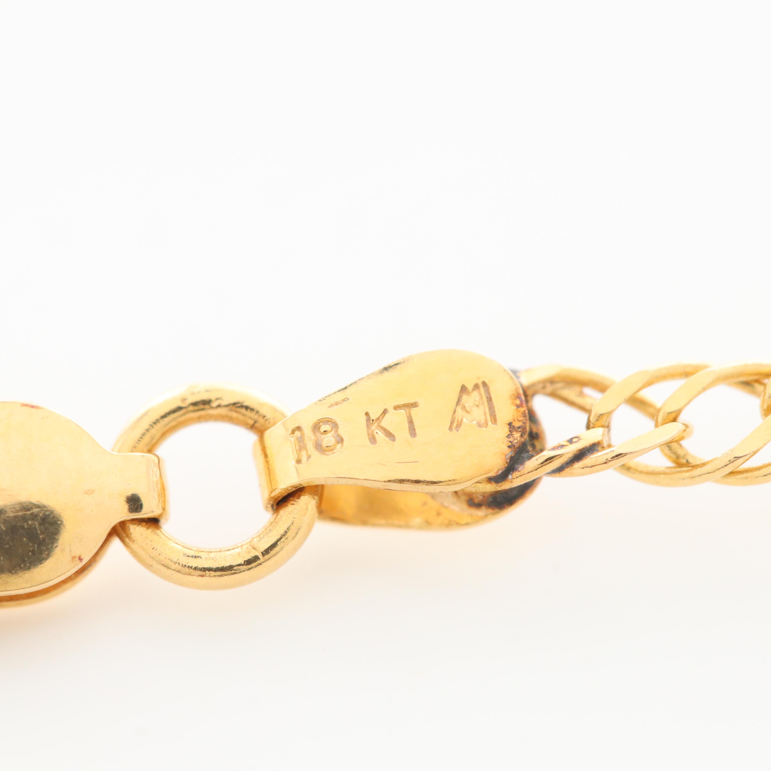 18K Yellow Gold Double Link Curb Chain