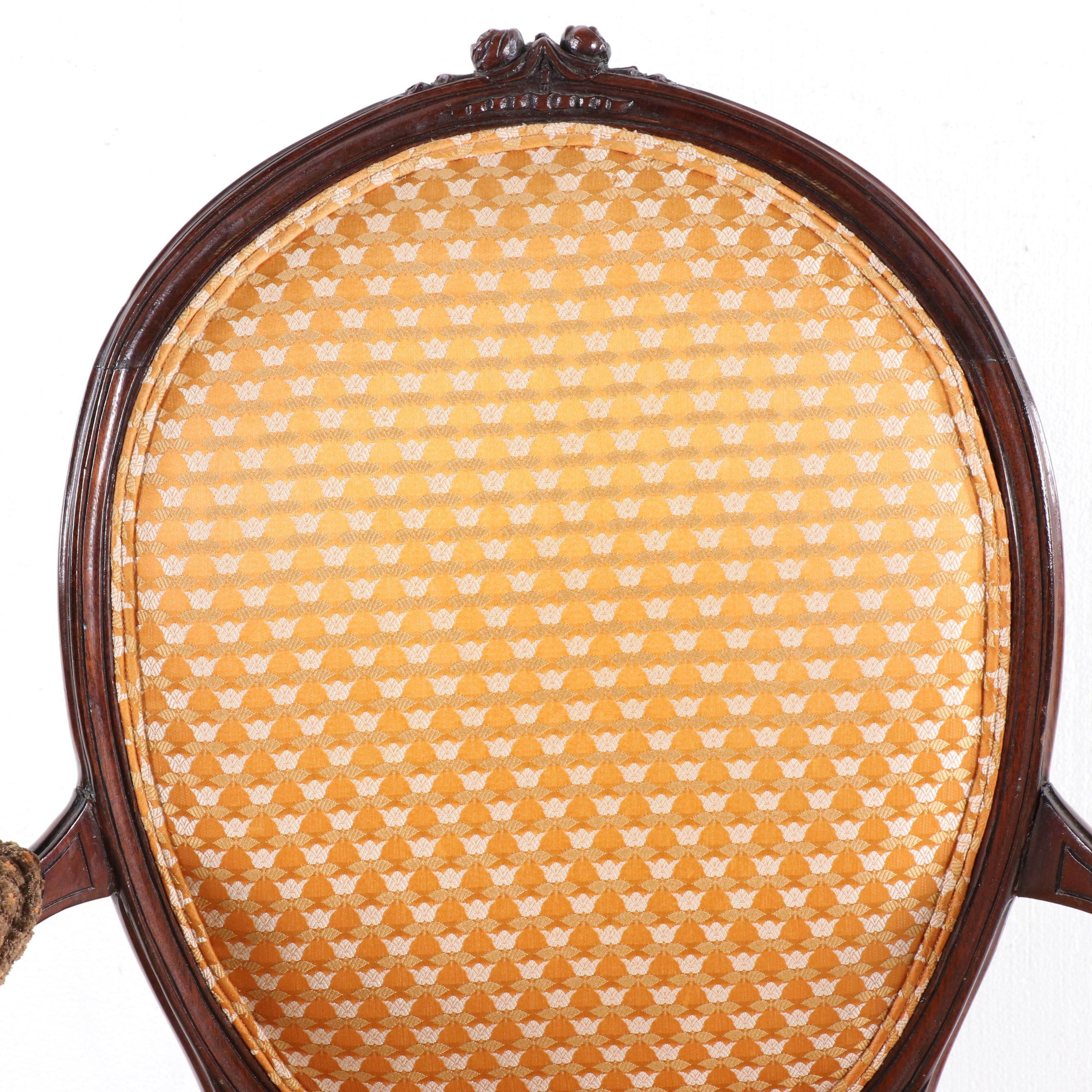 Pair of George III Rococo Style Carved Wooden Parlor Chairs, Early 20th Century