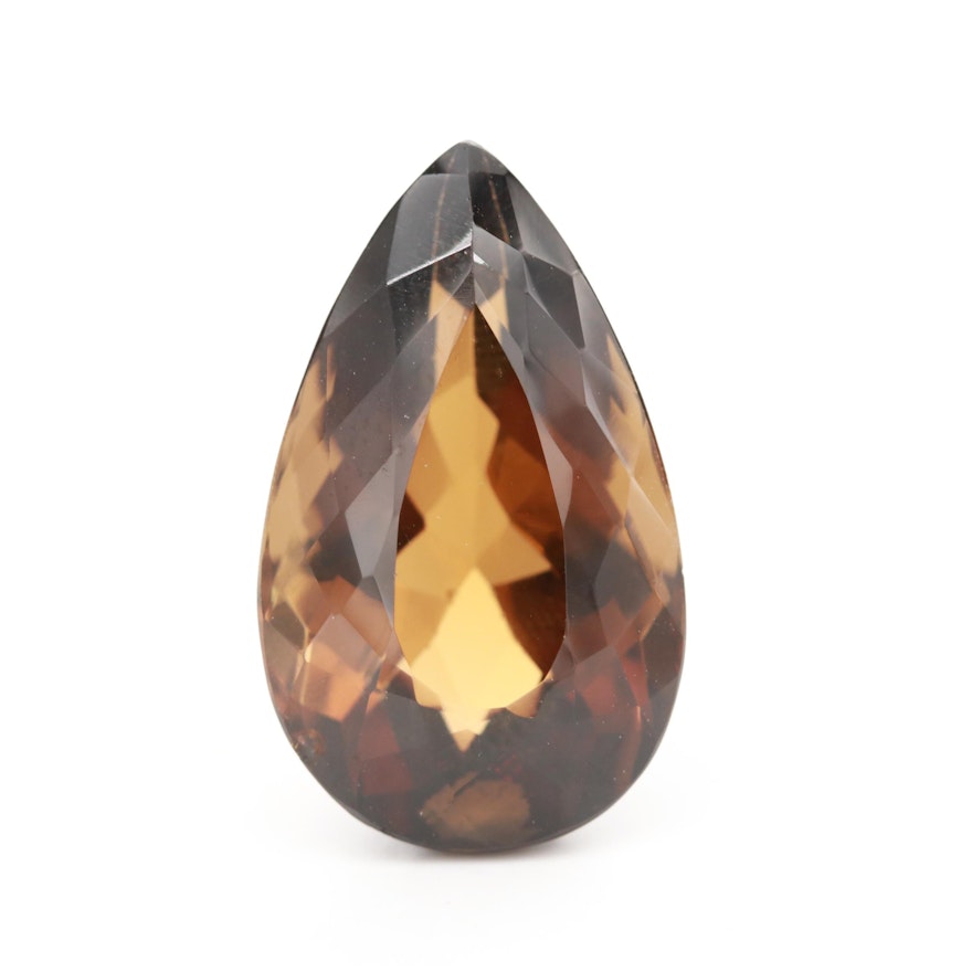 Loose 20.17 CT Pear Faceted Topaz Gemstone