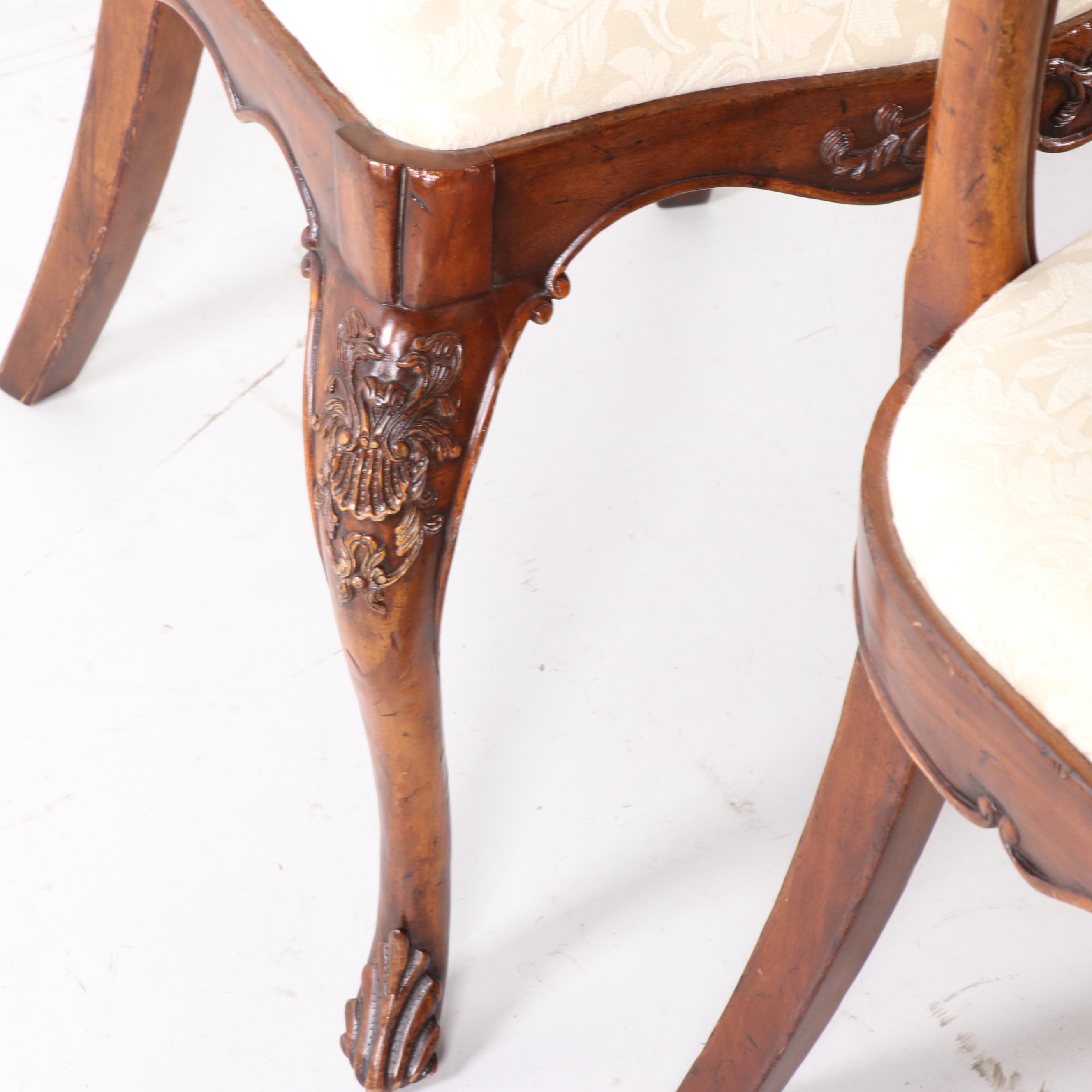 Eight Contemporary Shield Back Upholstered Dining Chairs