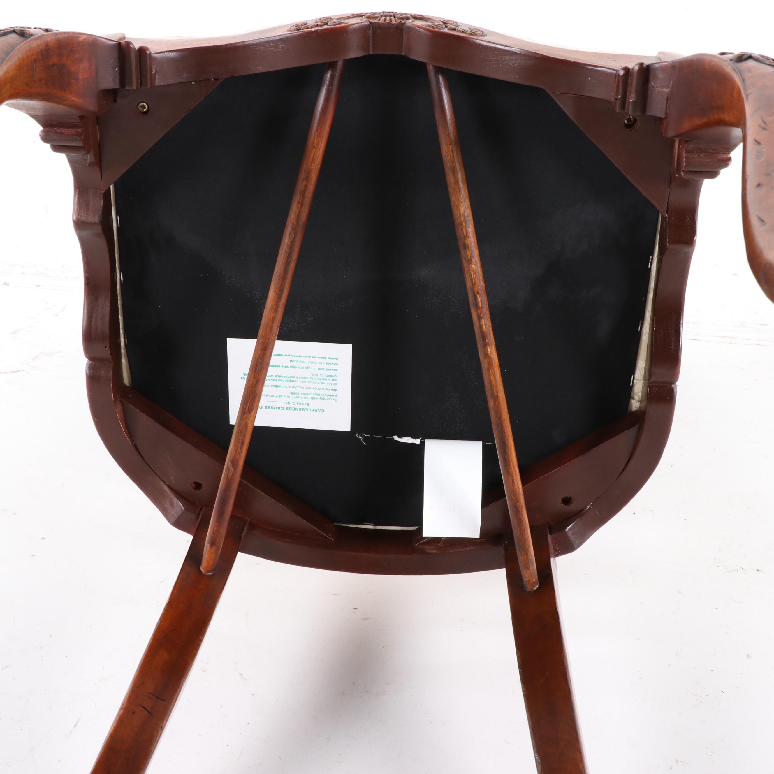 Eight Contemporary Shield Back Upholstered Dining Chairs