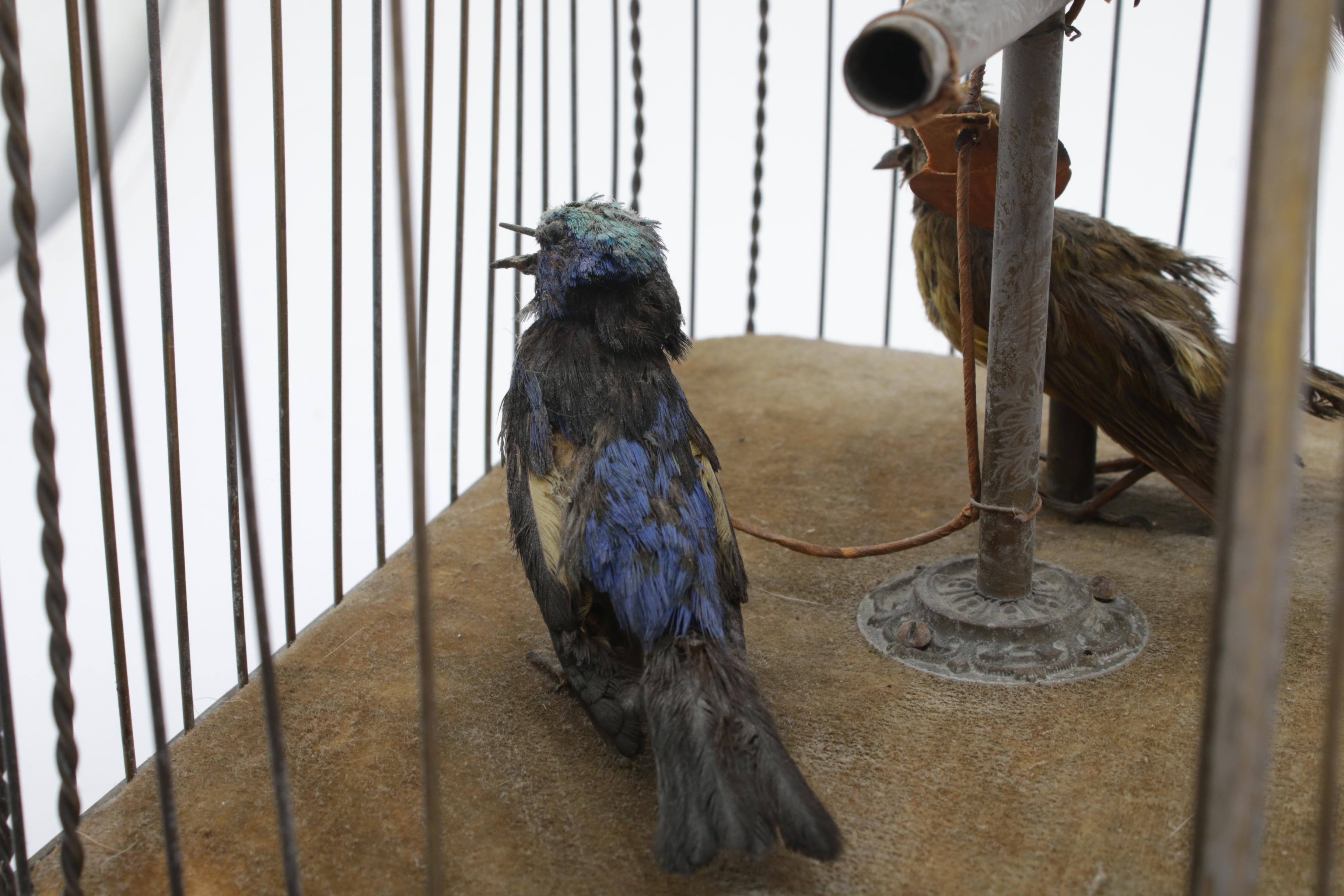Bontams Antique French Triple Singing Bird Cage Automaton