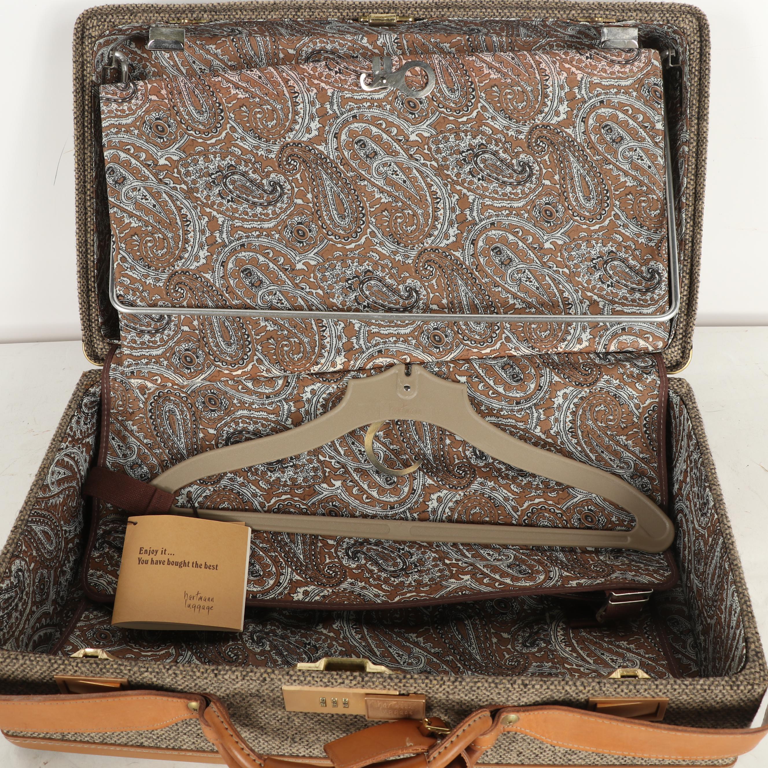 Hartmann Luggage in Tweed and Leather, Vintage