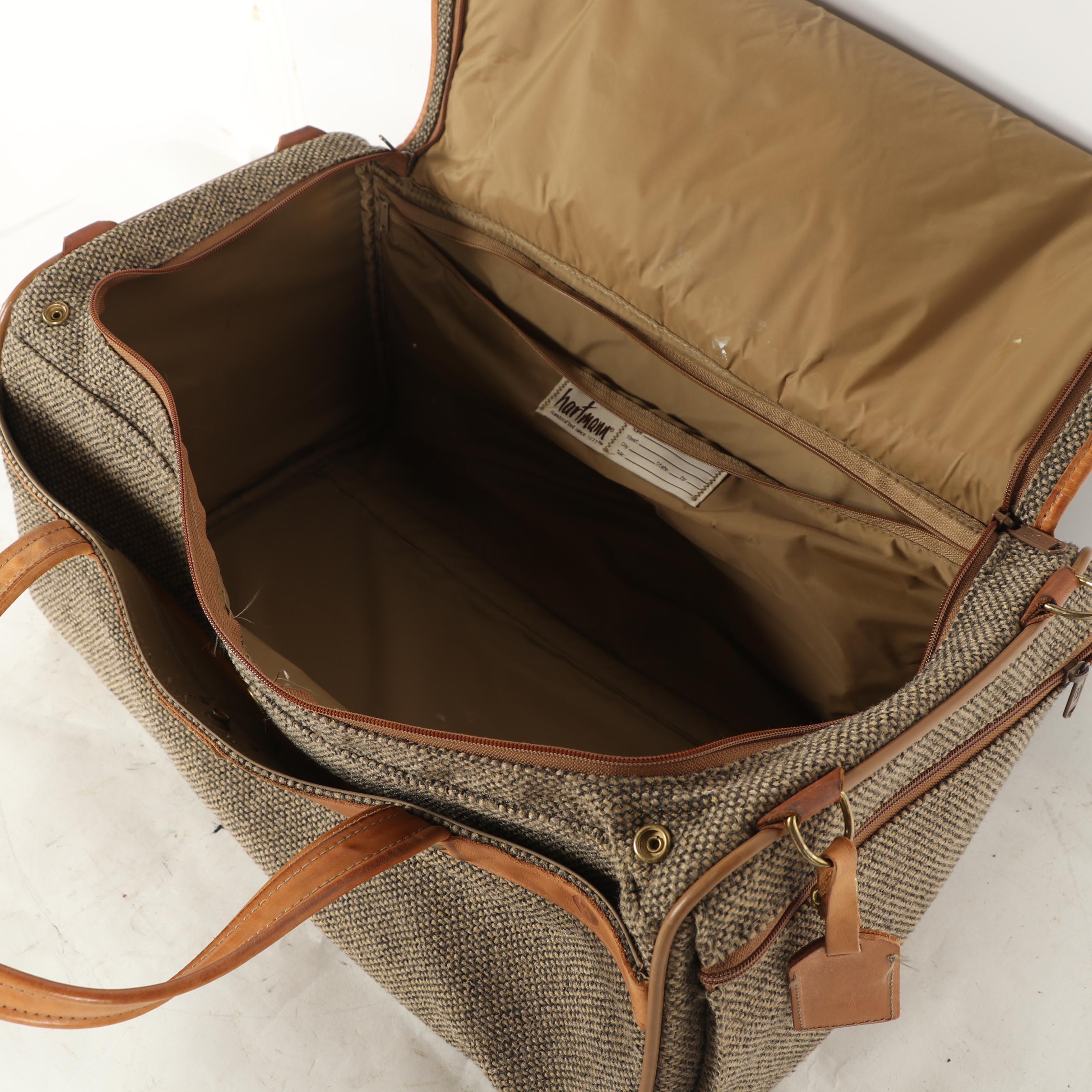 Hartmann Luggage in Tweed and Leather, Vintage