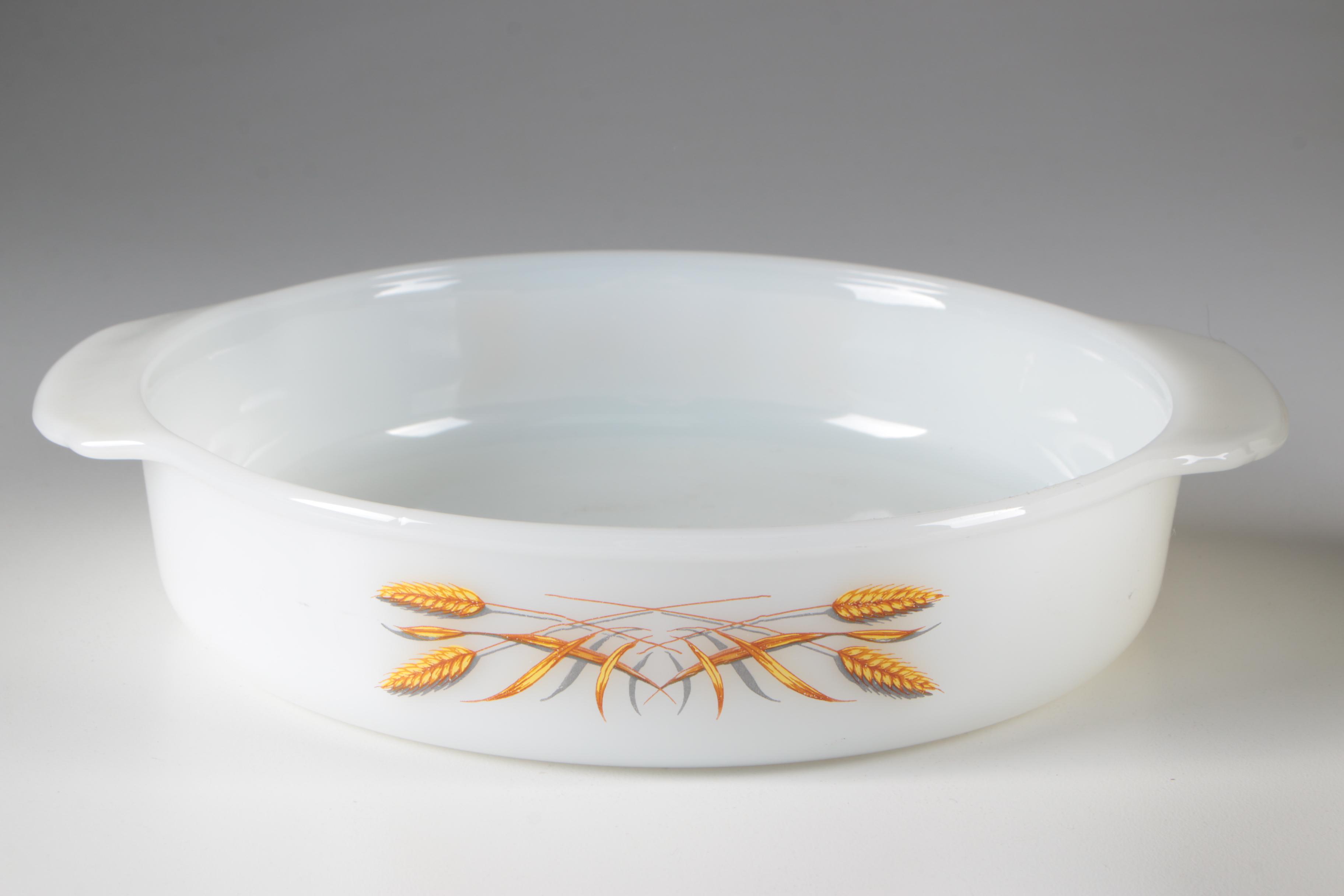 Anchor Hocking/Fire King "Wheat" Glass and Pyrex "Butterfly Gold" Bakeware