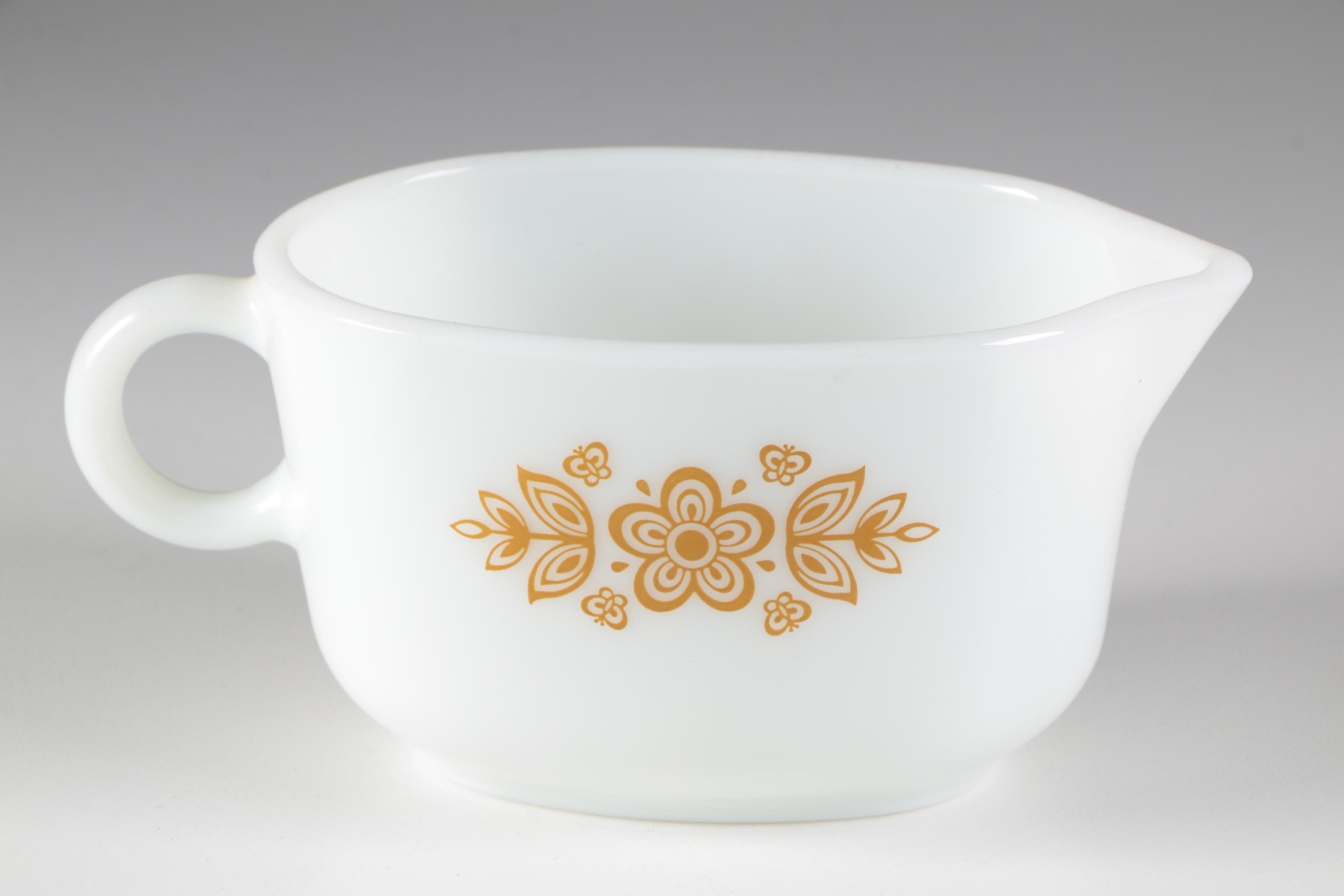 Anchor Hocking/Fire King "Wheat" Glass and Pyrex "Butterfly Gold" Bakeware