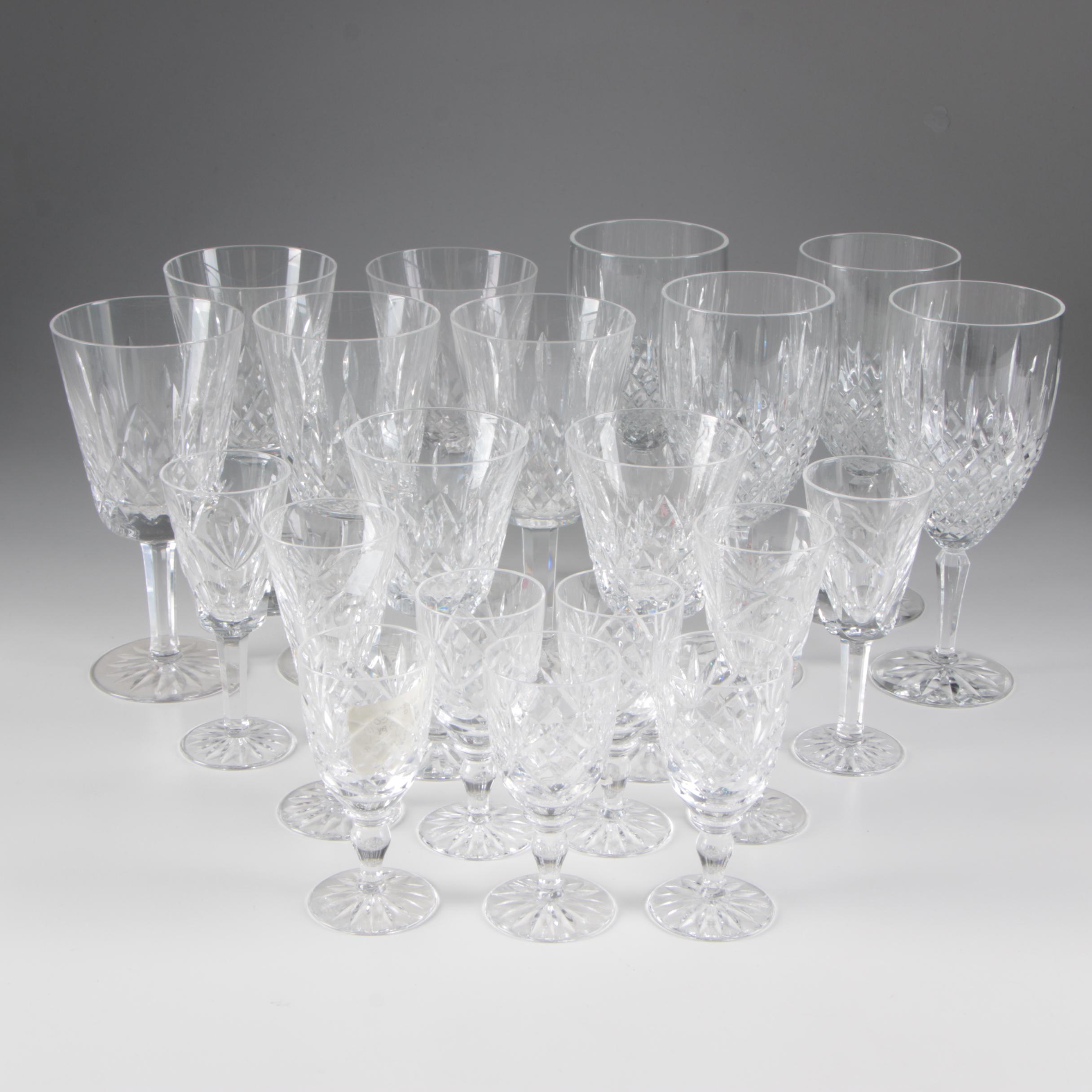 Waterford "Lismore" and "Ashland" with Lenox and Royal Doulton Crystal Stemware