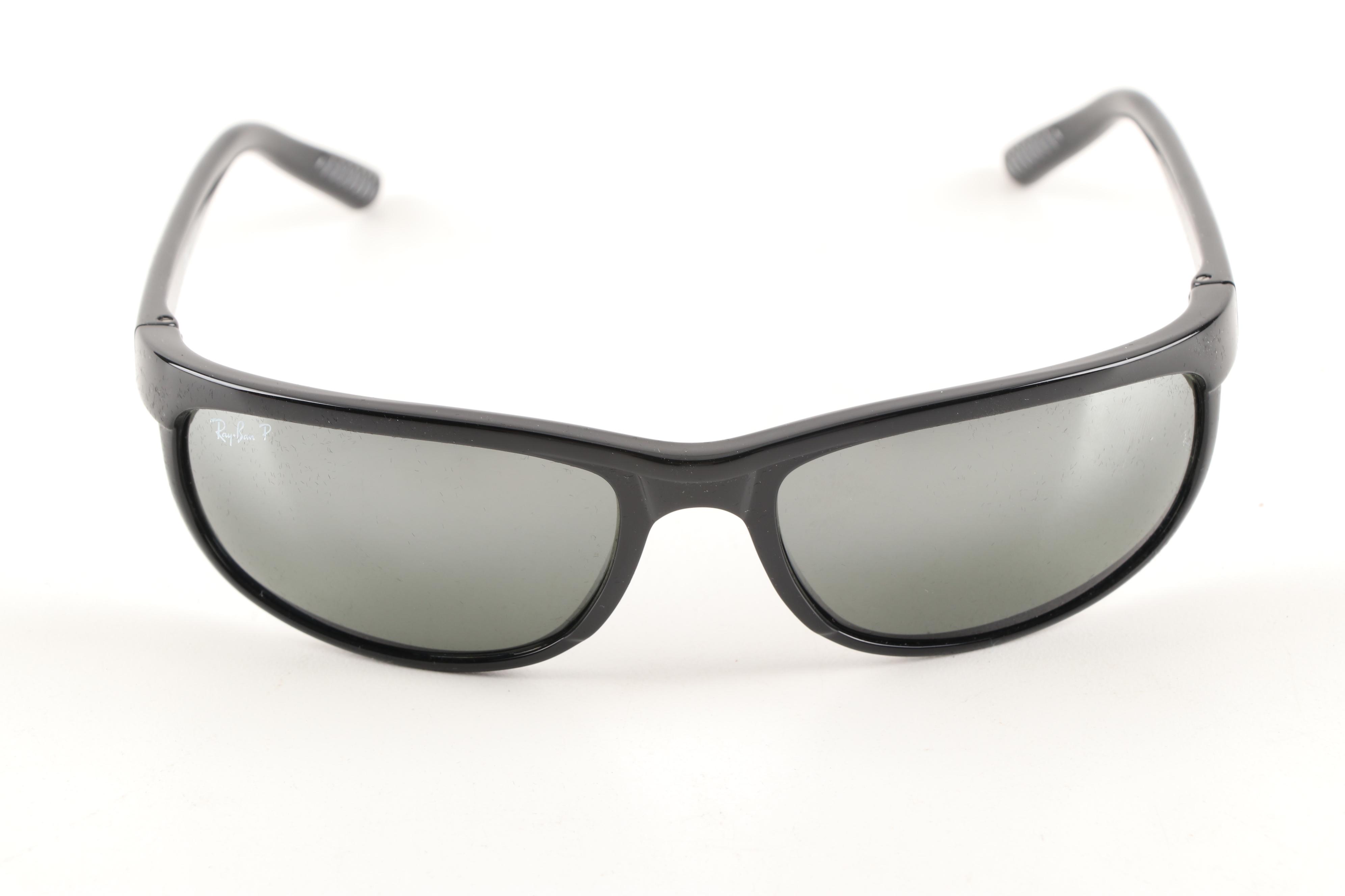 Ray-Ban RB 2027 Predator Polarized De Luxe Sunglasses in Black with Case