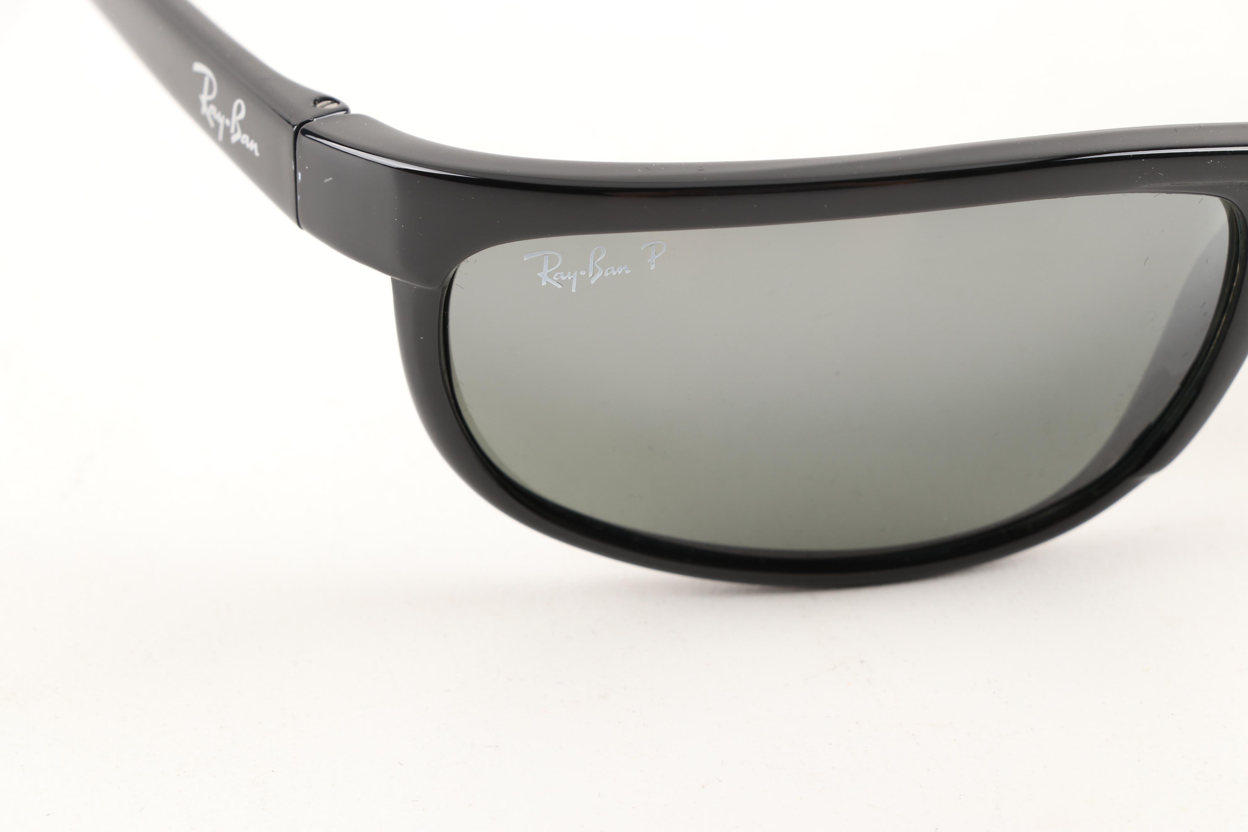 Ray-Ban RB 2027 Predator Polarized De Luxe Sunglasses in Black with Case