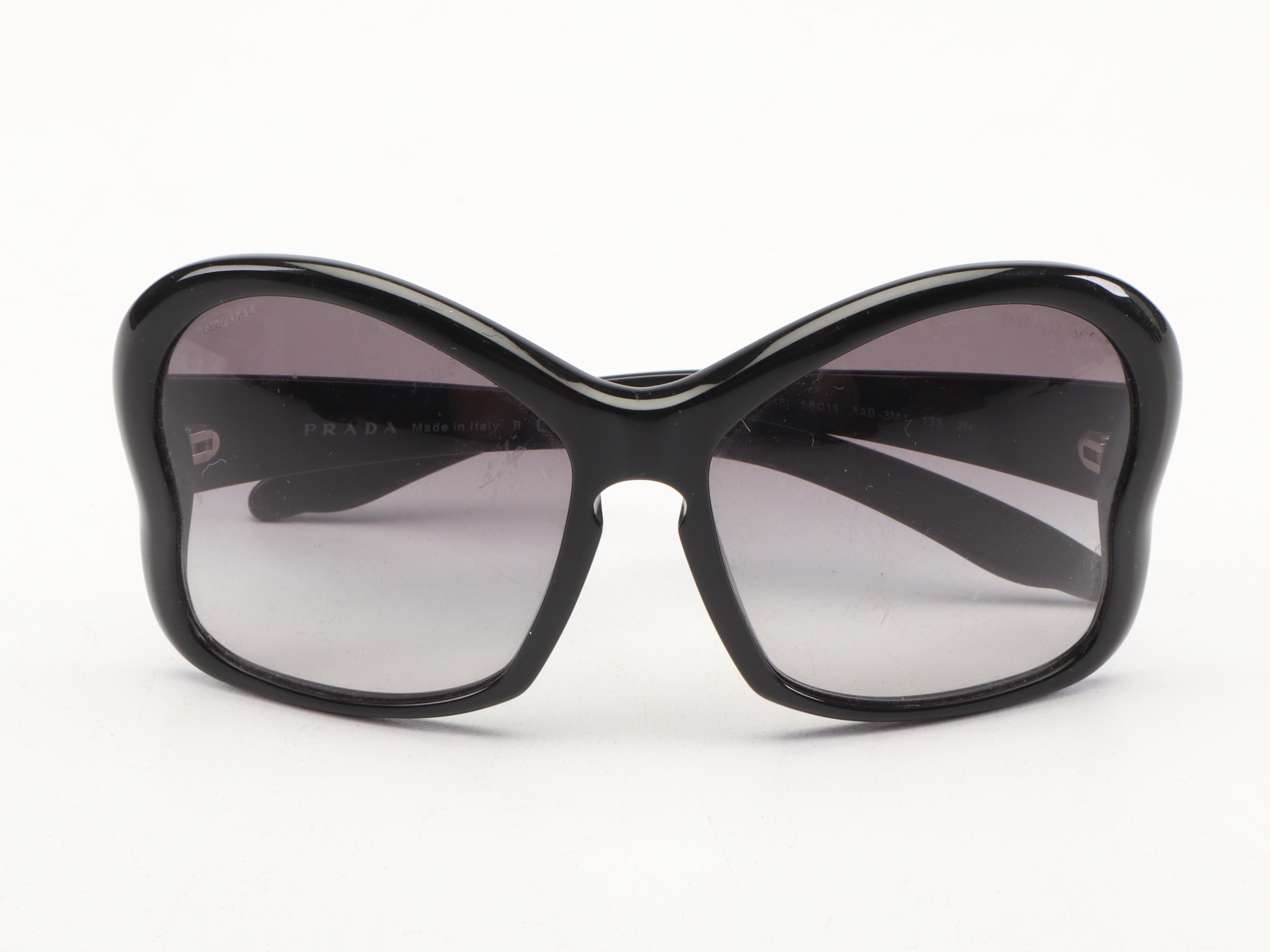 Prada Butterfly Frame Sunglasses in Black