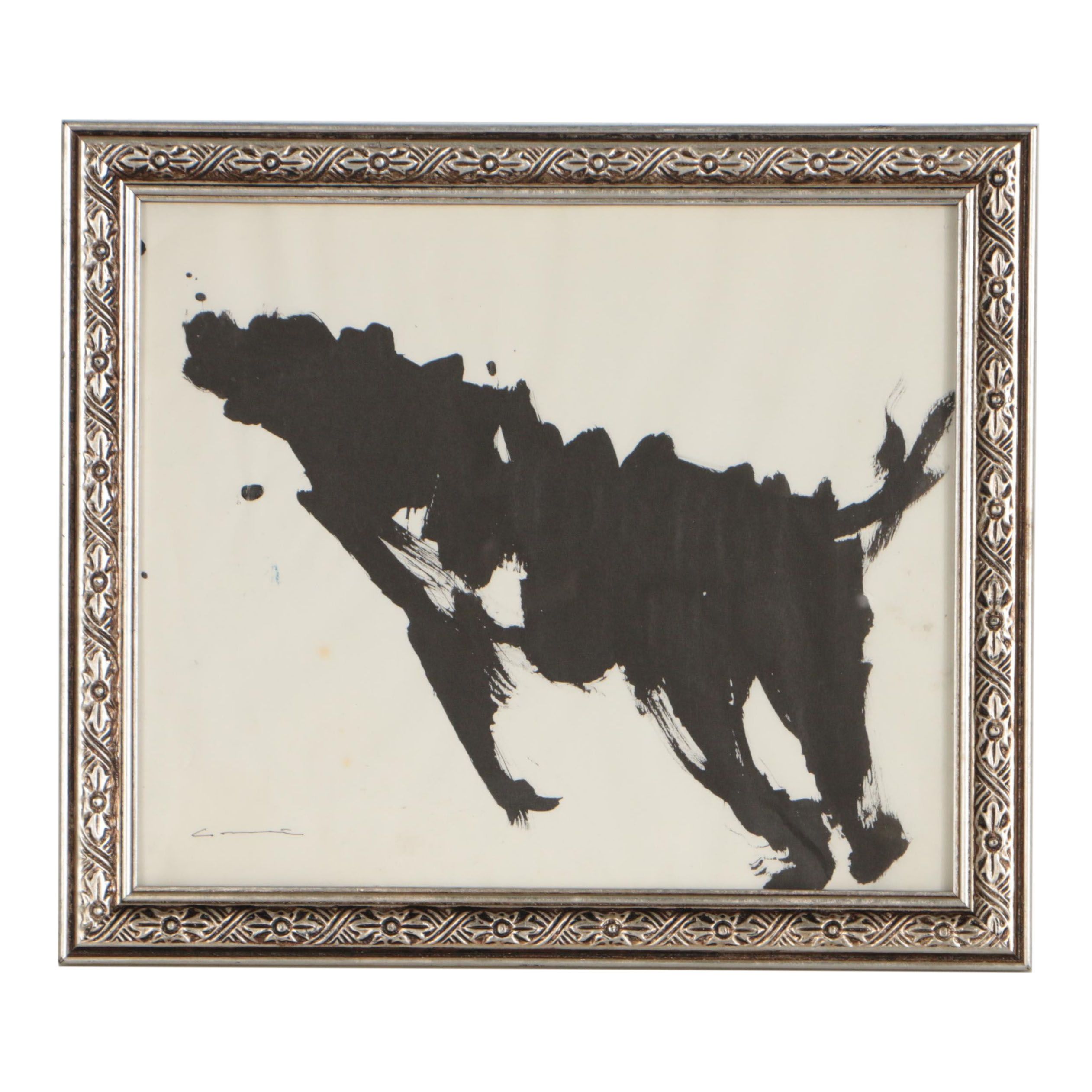 Robert Canete Abstract India Ink Drawing