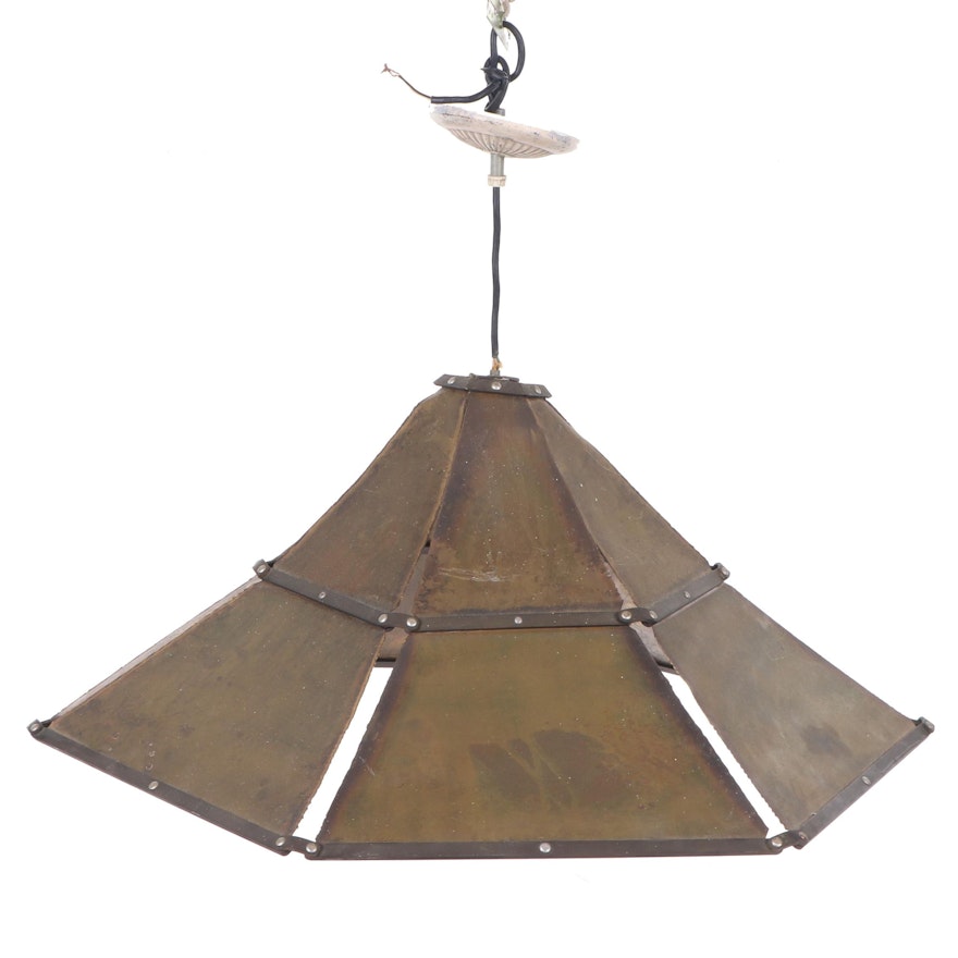Metal Chandelier Attributed to Eric Canon, Contemporary