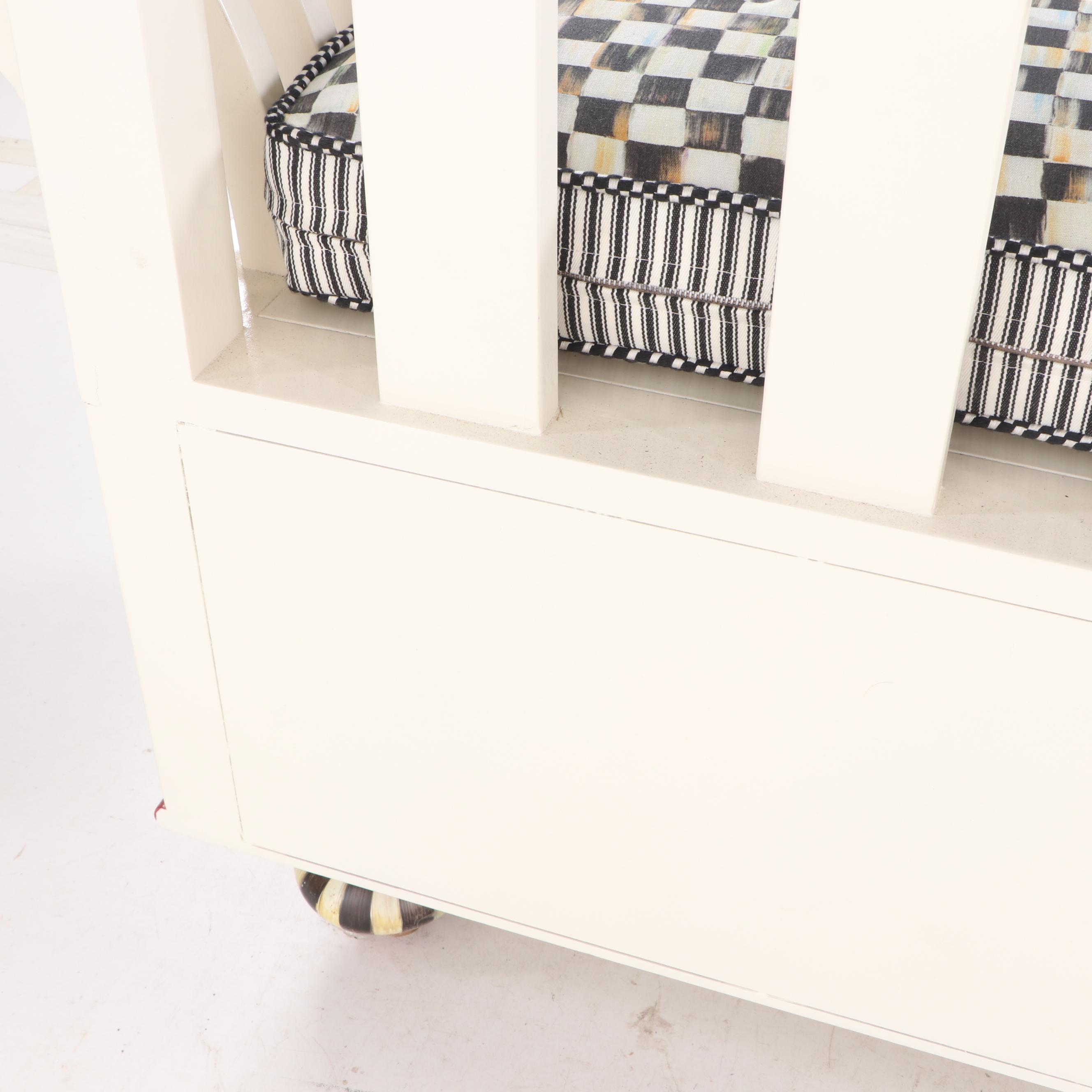 Mackenzie-Childs "Courtly Check" Boot Bench