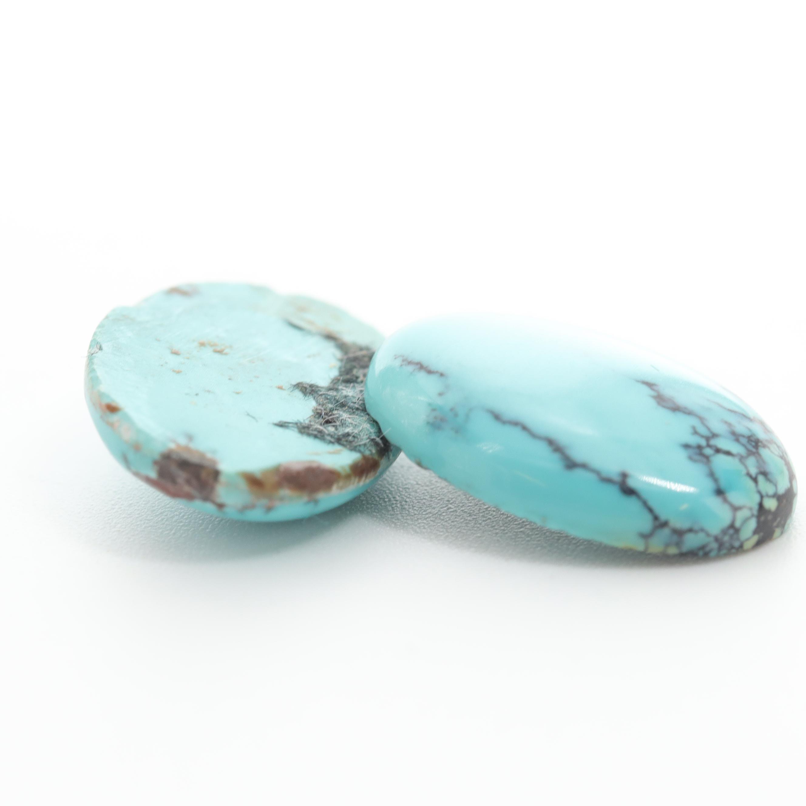 Loose 14.98 CTW Turquoise Matching Pair Stones