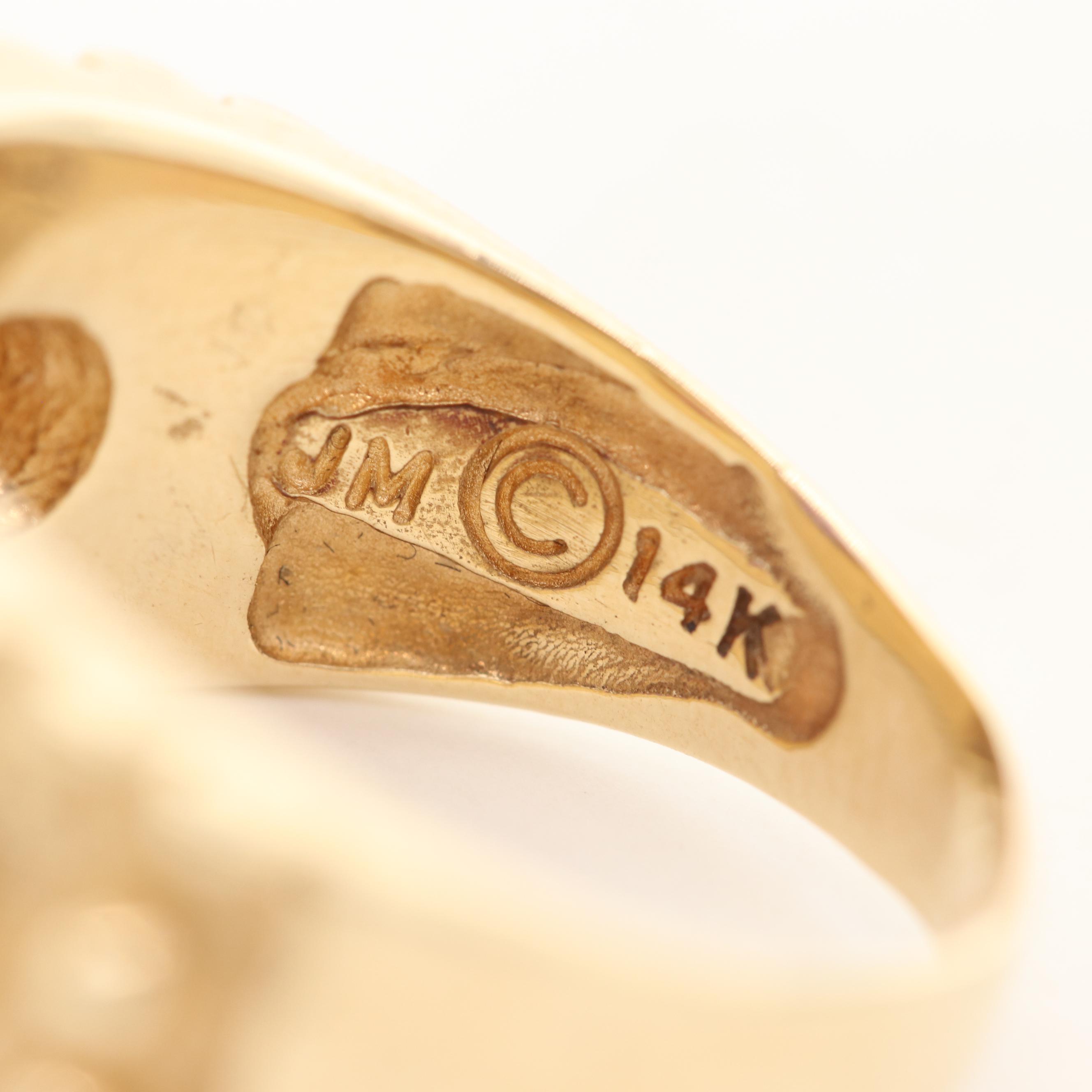 14K Yellow Gold Amethyst and Citrine Ring