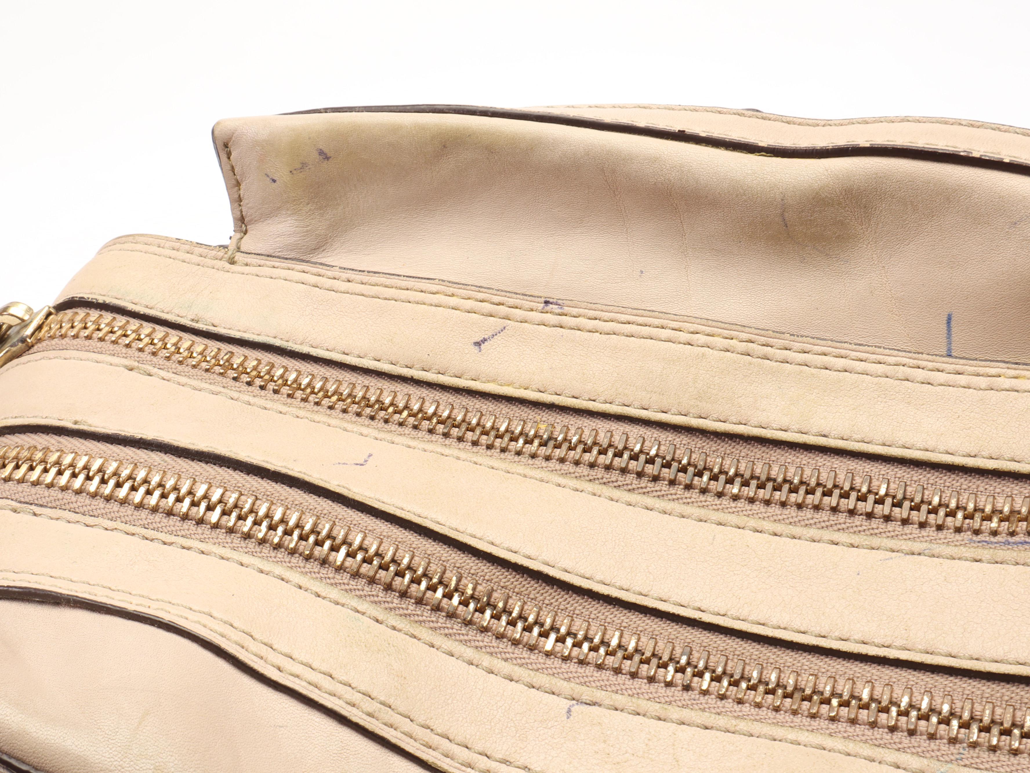 Coach Legacy Taupe Leather Hampton Lindsay Satchel With Brown Leather Wallet