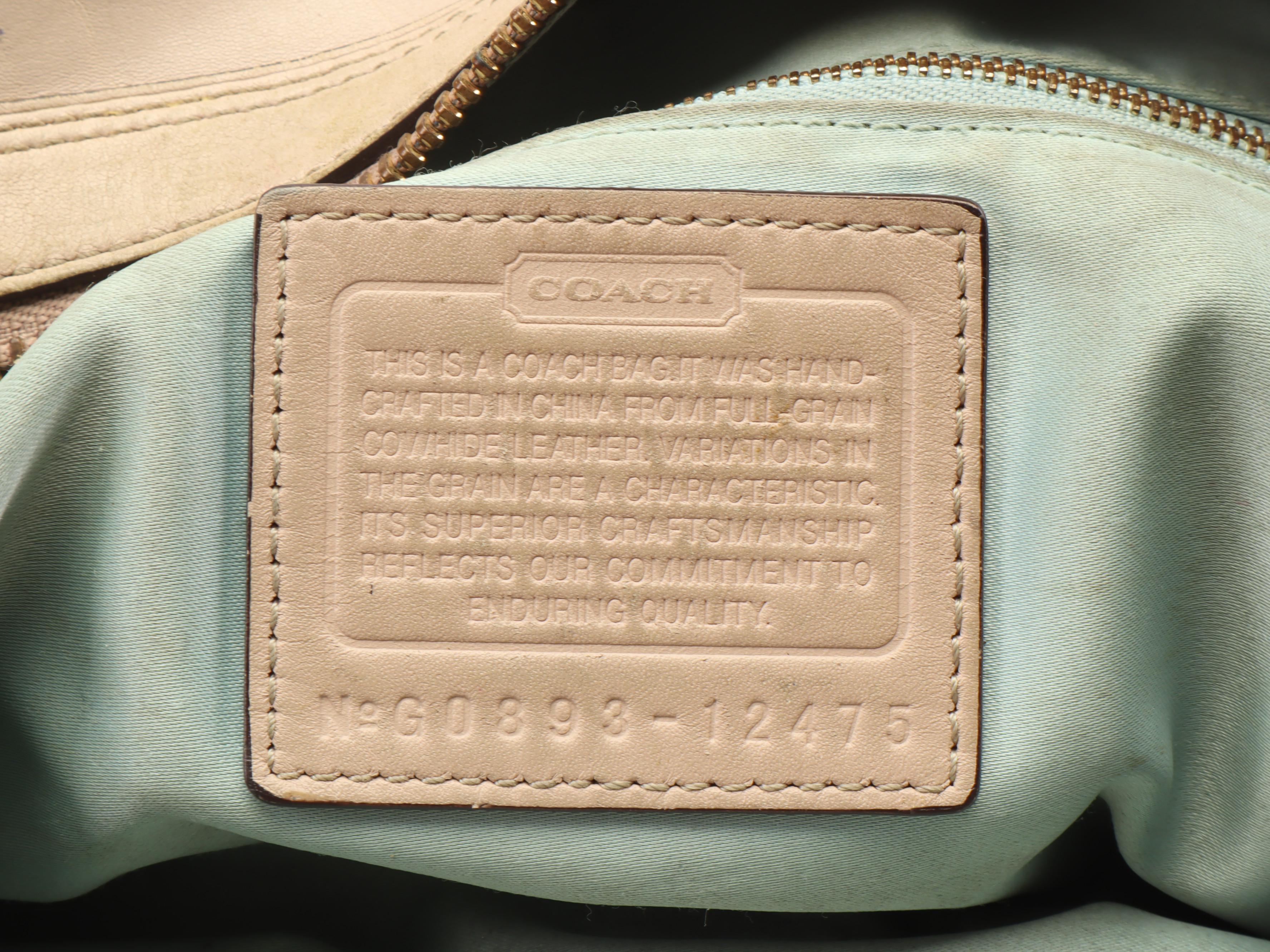 Coach Legacy Taupe Leather Hampton Lindsay Satchel With Brown Leather Wallet