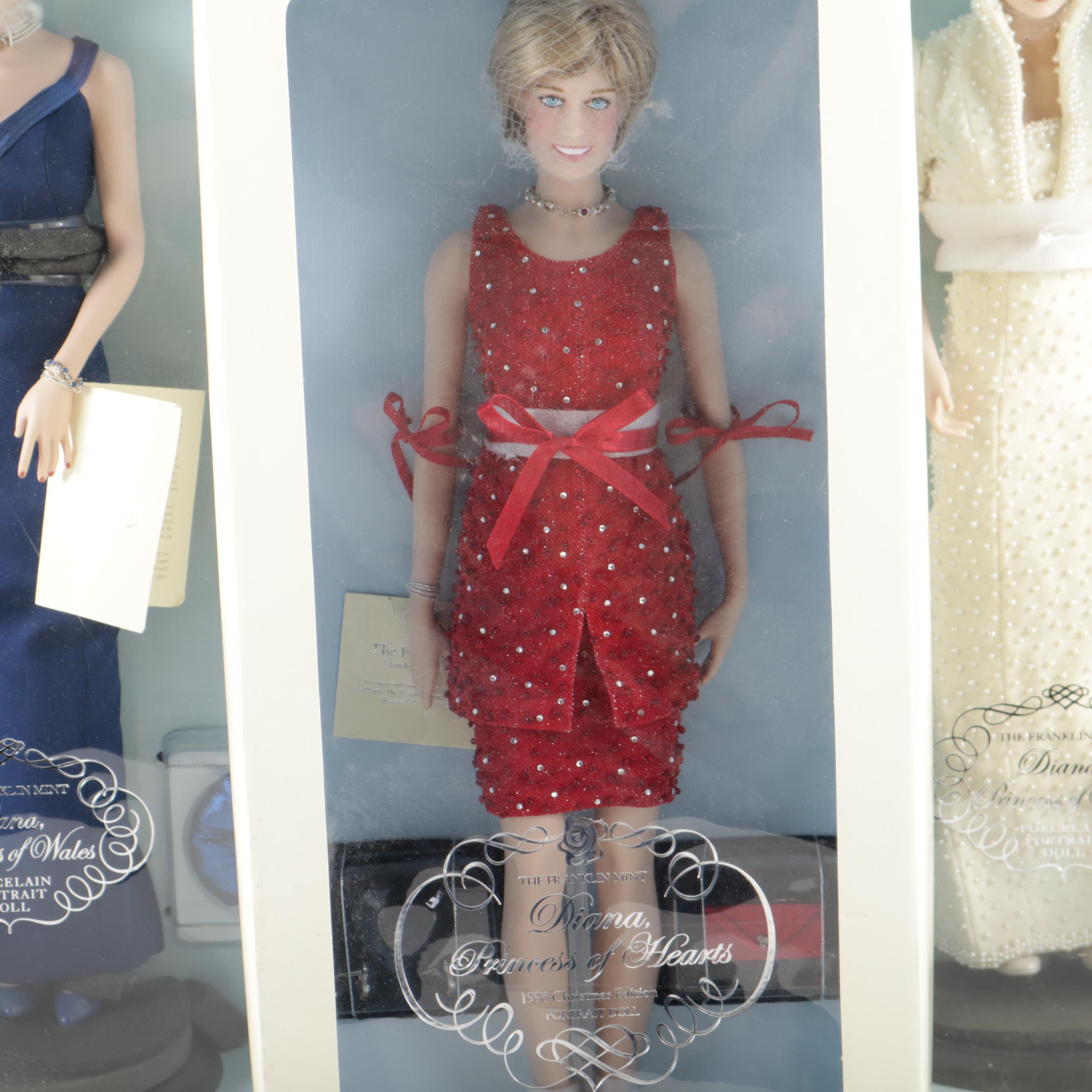 Franklin Mint Princess Diana Porcelain Doll Collection