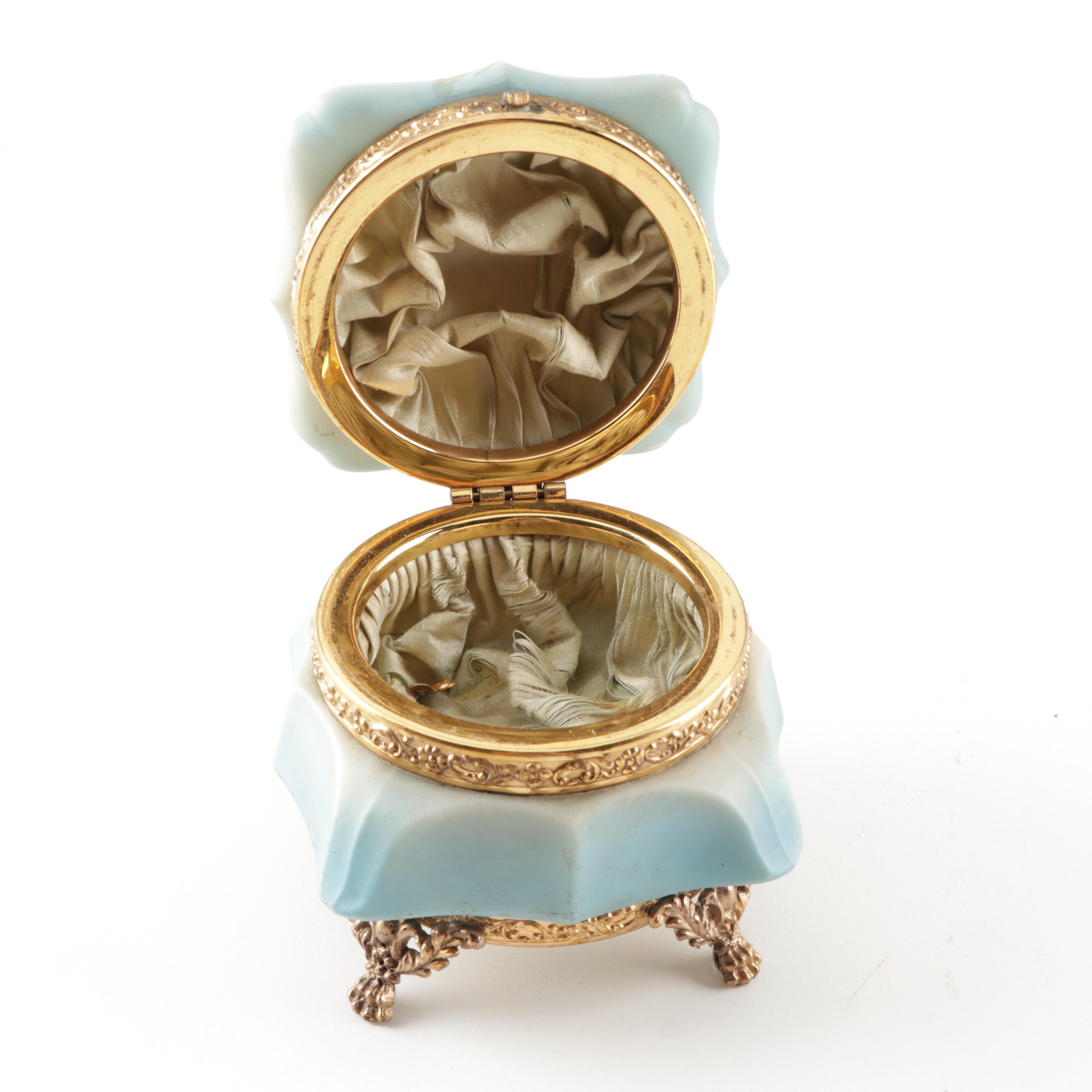 C.F. Monroe Co. "Nakara" Glass Dresser Box, Early 20th Century