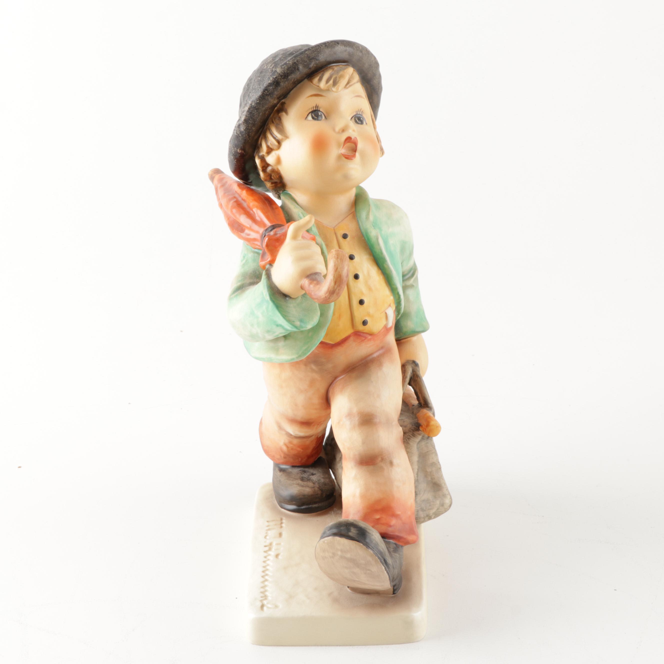 Hummel "Merry Wanderer" Large Porcelain Figurine, circa 1972