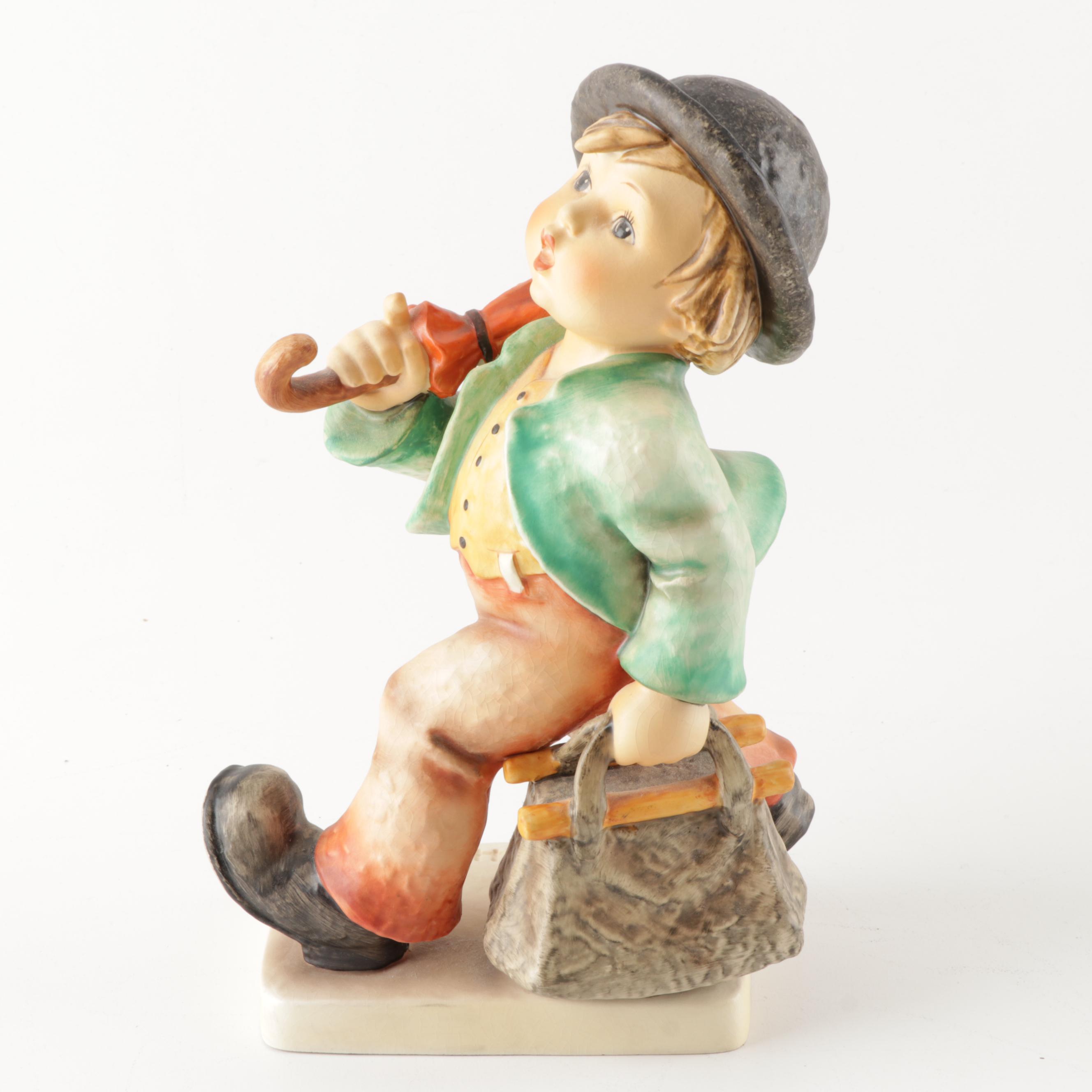 Hummel "Merry Wanderer" Large Porcelain Figurine, circa 1972
