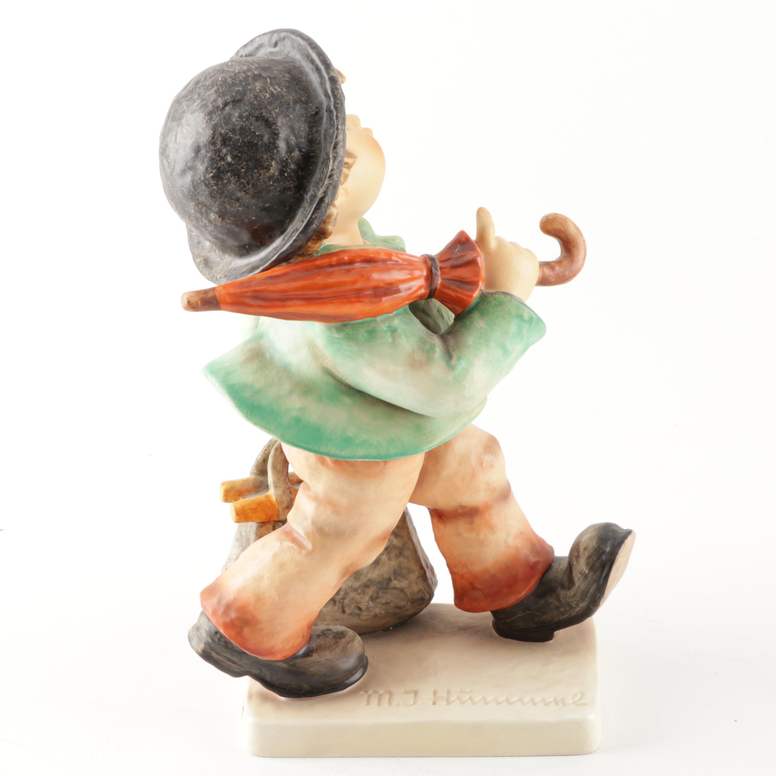 Hummel "Merry Wanderer" Large Porcelain Figurine, circa 1972