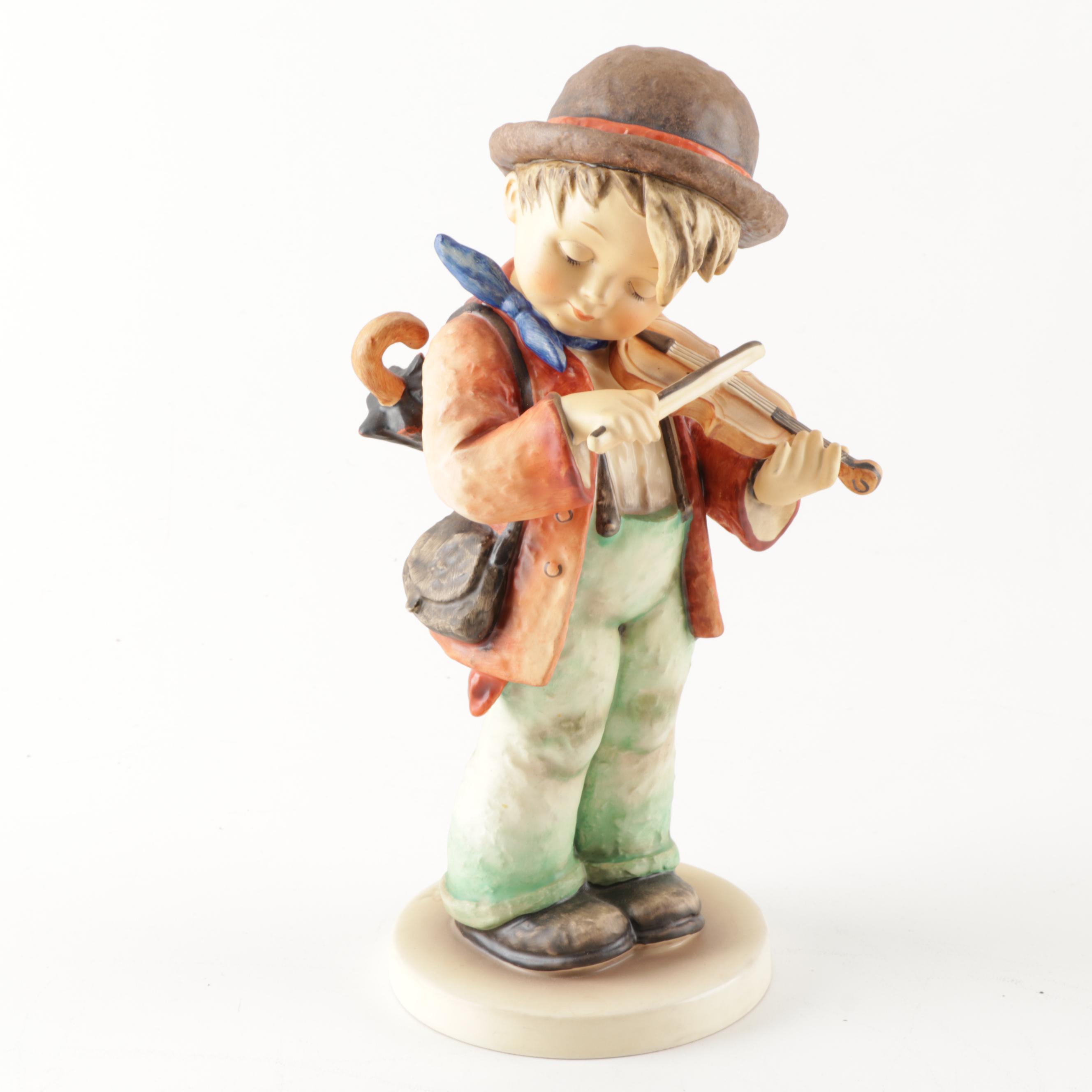 Hummel "Little Fiddler" Large Porcelain Figurine, circa 1972