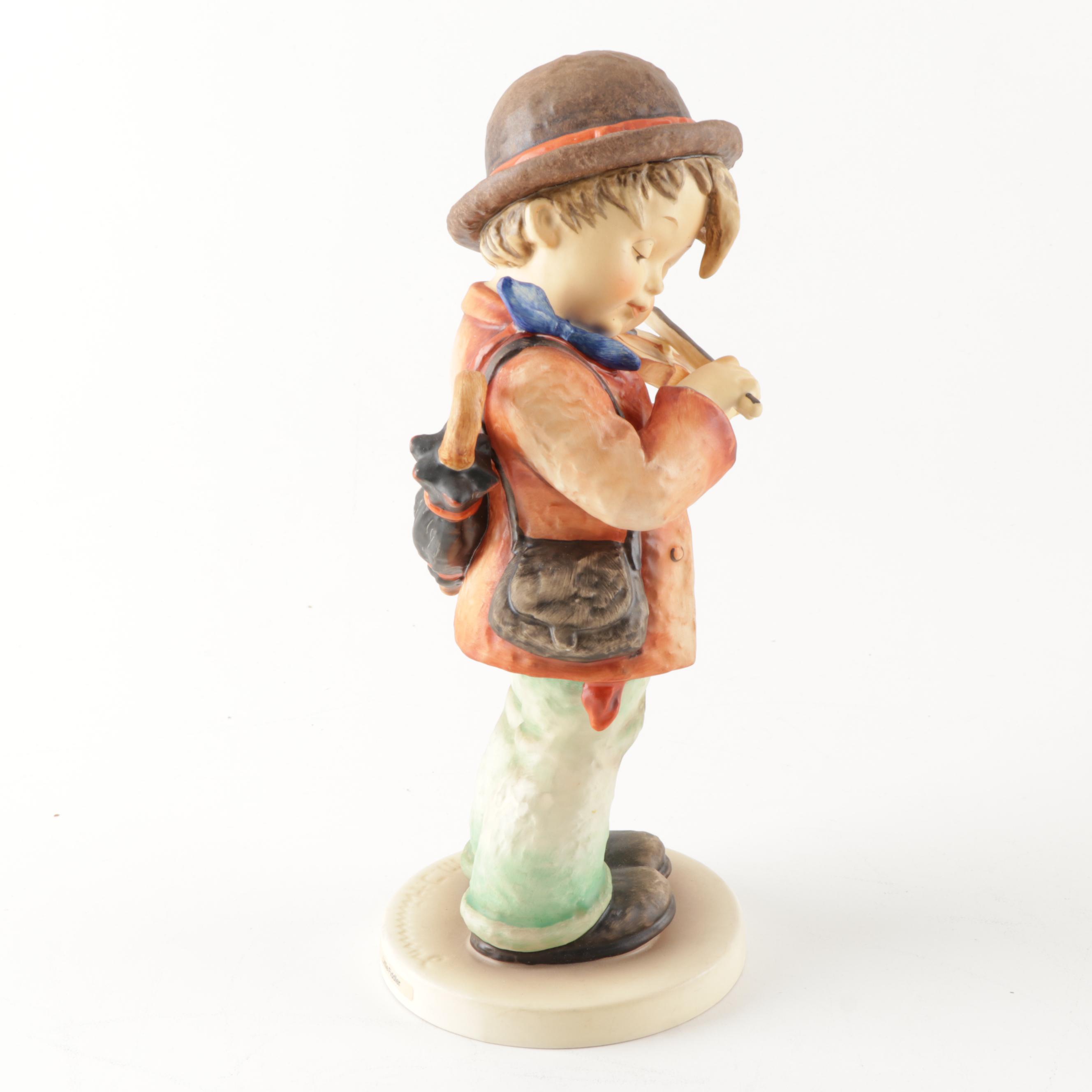 Hummel "Little Fiddler" Large Porcelain Figurine, circa 1972