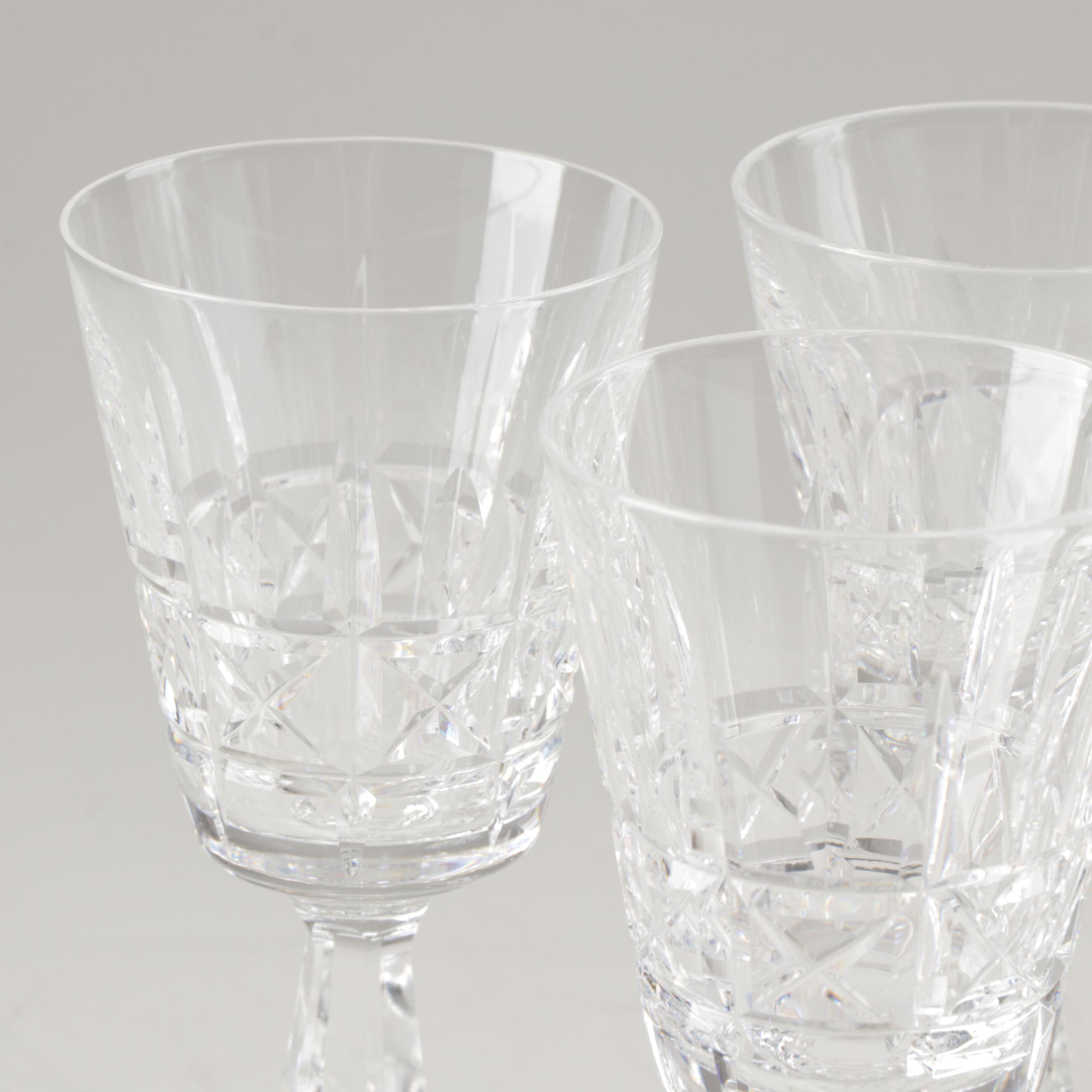 Waterford "Kylemore" Crystal Claret Wine Glasses
