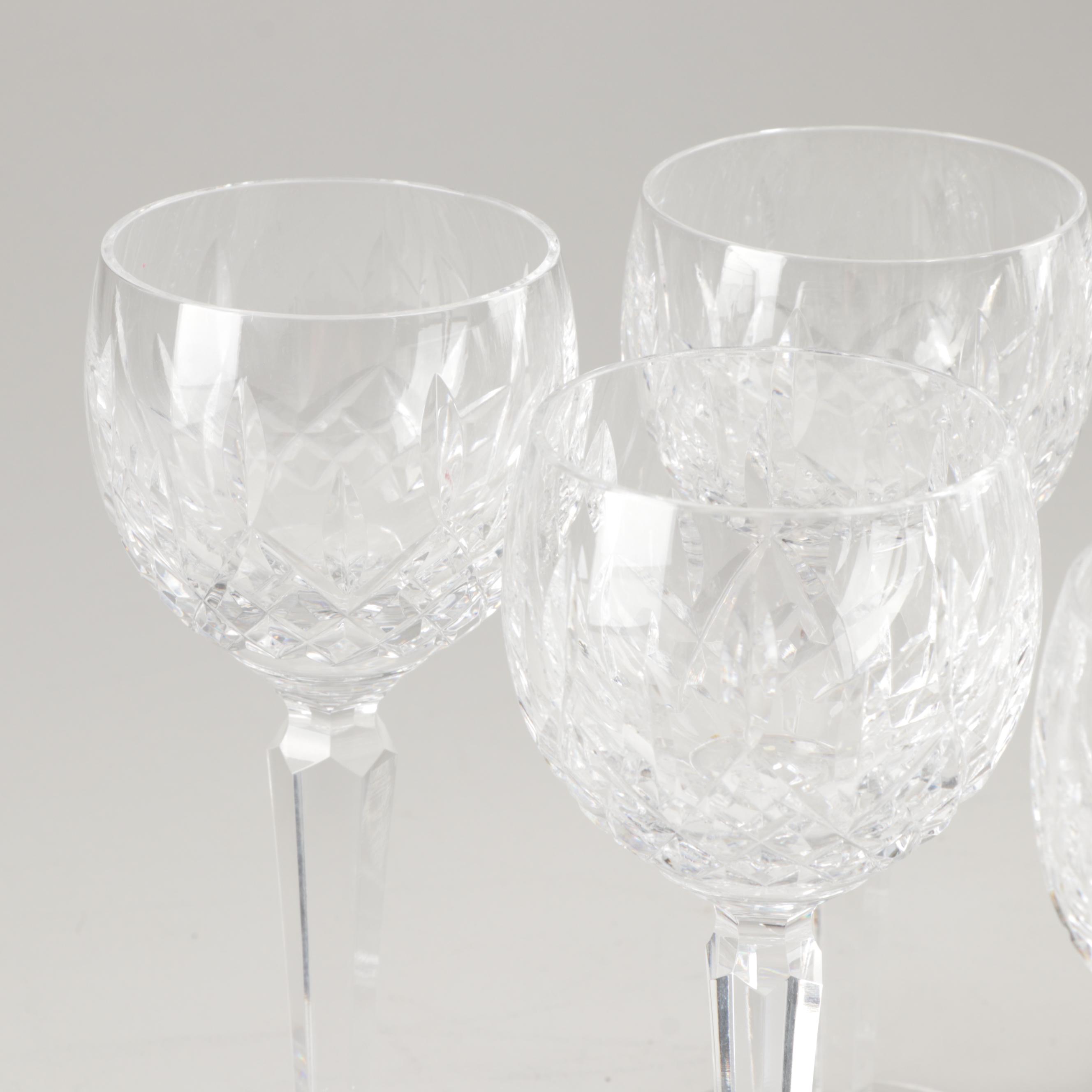 Waterford "Lismore" Crystal Wine Hocks